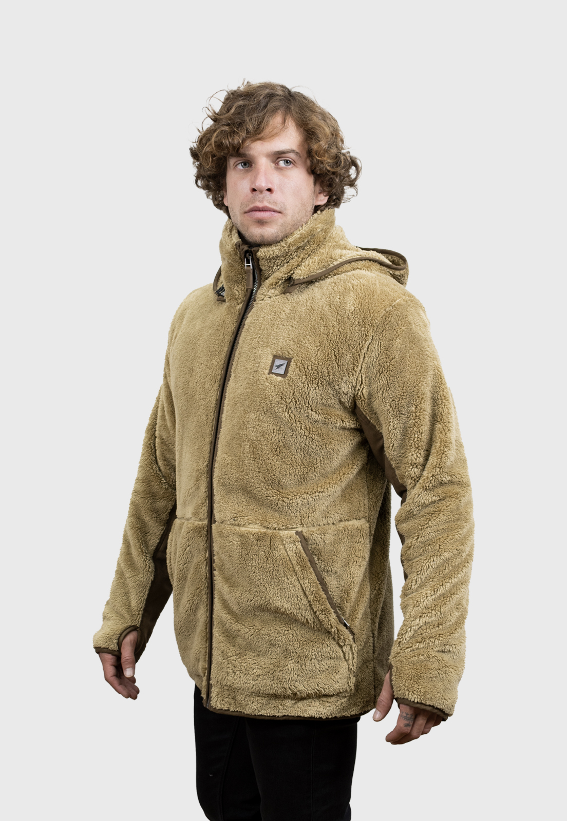 CHAQUETA SHAGGY LANDER V2 CAFE CLARO HOMBRE FALCONE - 3