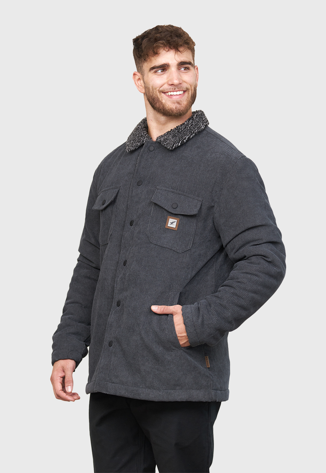 CHAQUETA HARVESTER GRIS OSCURO HOMBRE FALCONE - 4