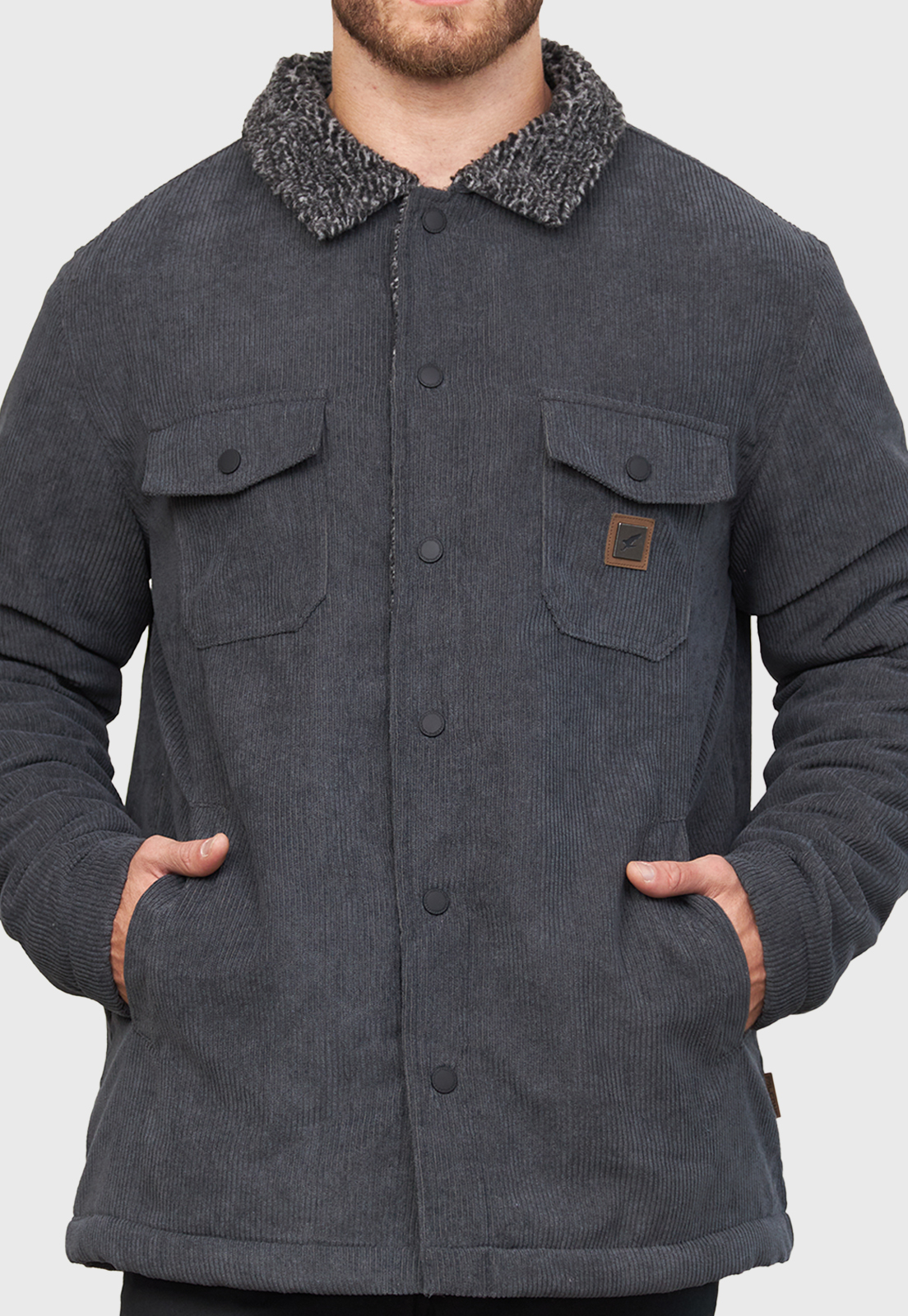 CHAQUETA HARVESTER GRIS OSCURO HOMBRE FALCONE - 5