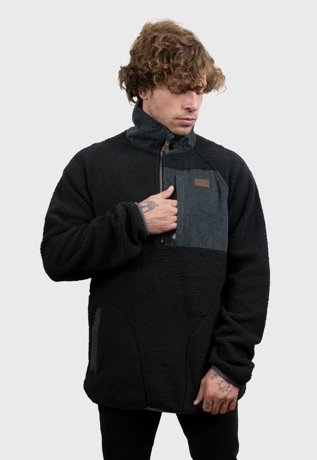 POLERÓN SHERPA NOMADIC NEGRO HOMBRE FALCONE - 4