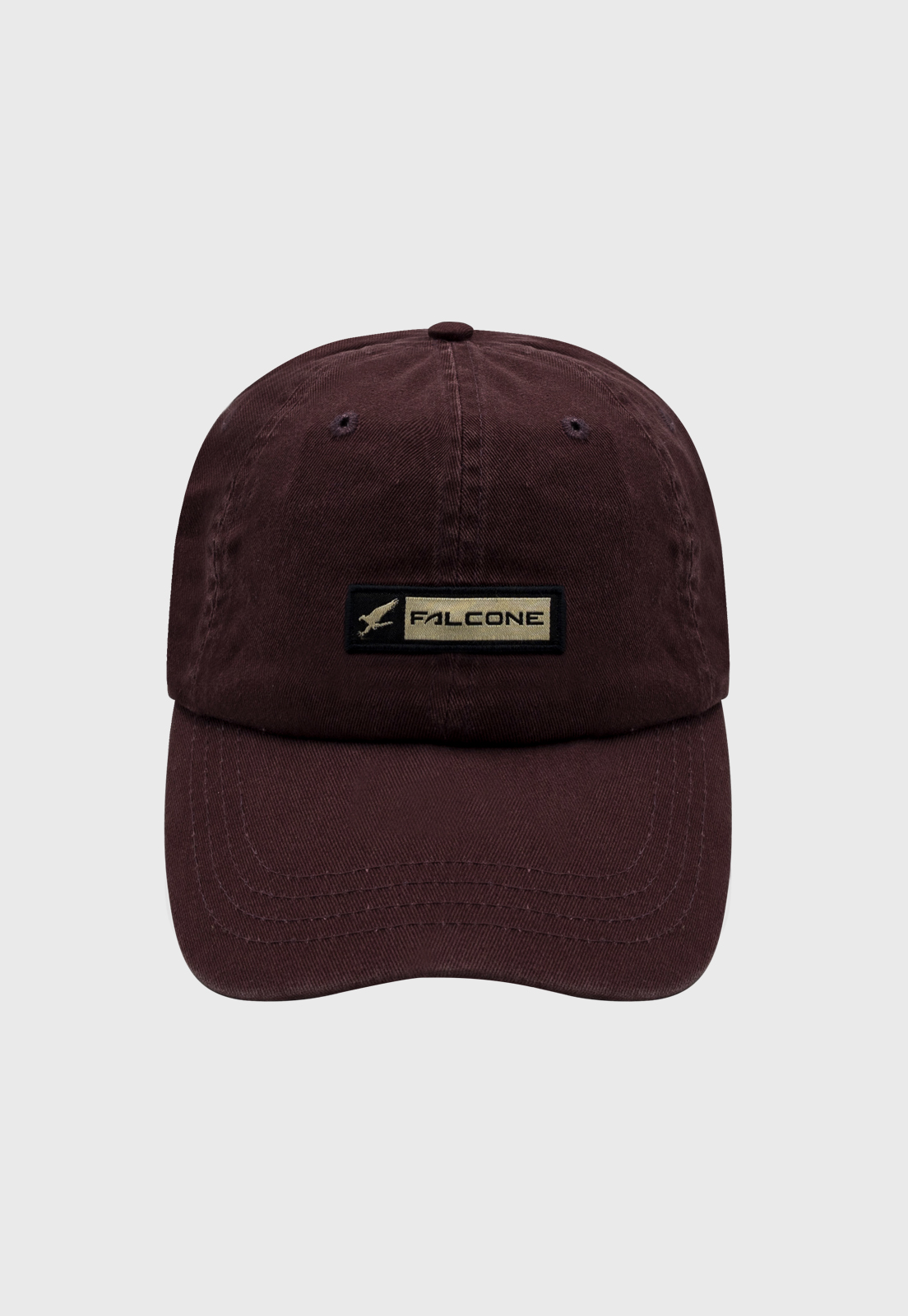 GORRO ALGODÓN FALCONE BURDEO RECTANGULAR LOGO - 1