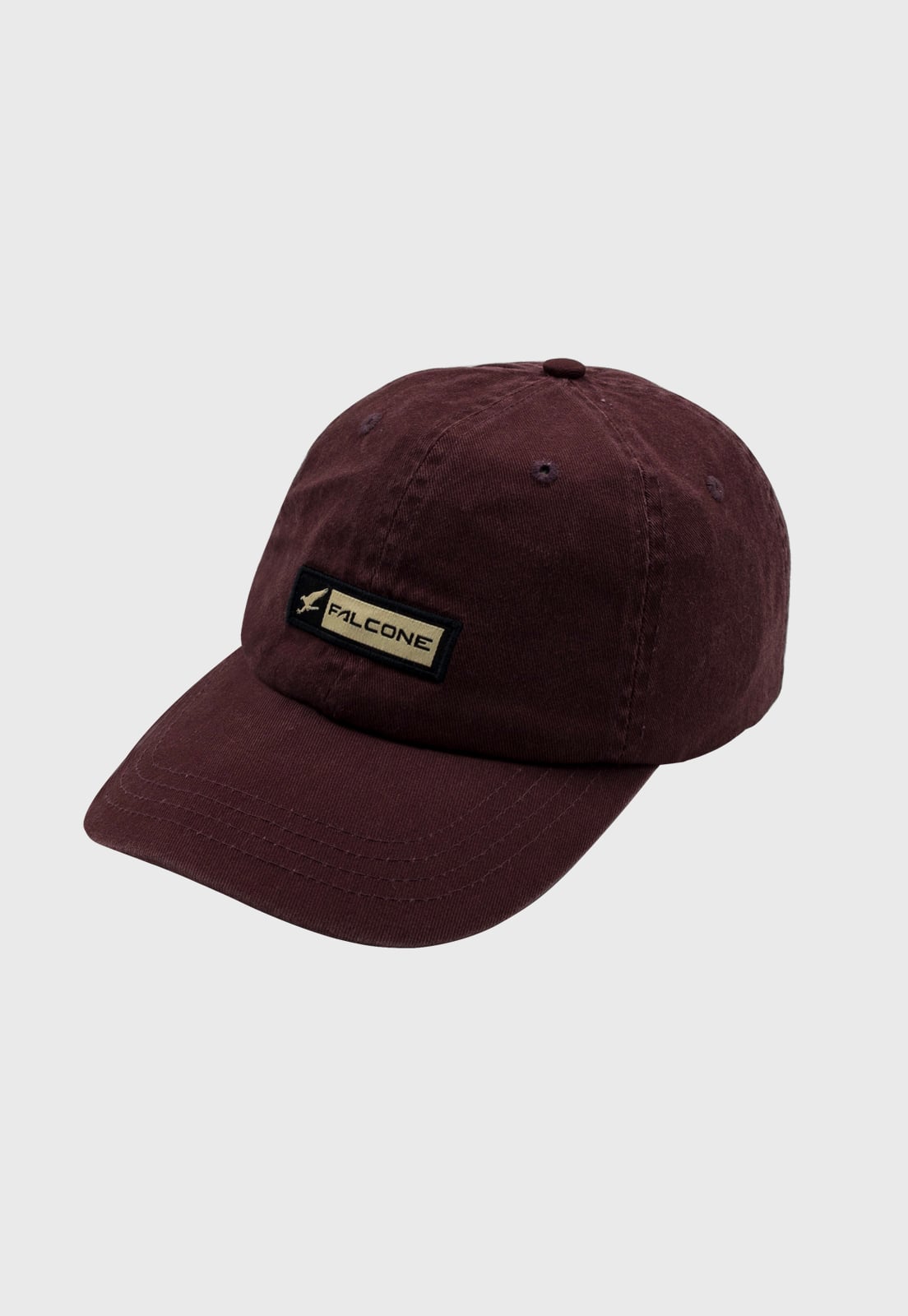 GORRO ALGODÓN FALCONE BURDEO RECTANGULAR LOGO - 2