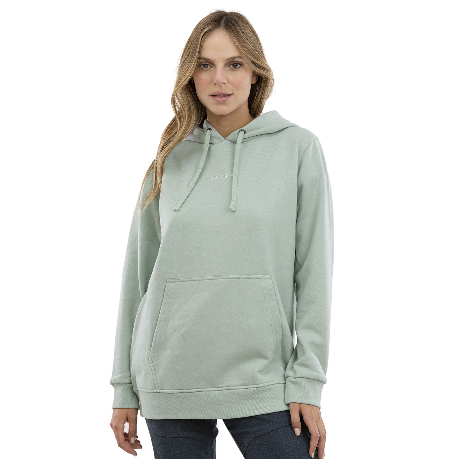 POLERÓN ACID-WASH EMBROIDERY MENTA MUJER FALCONE - 1