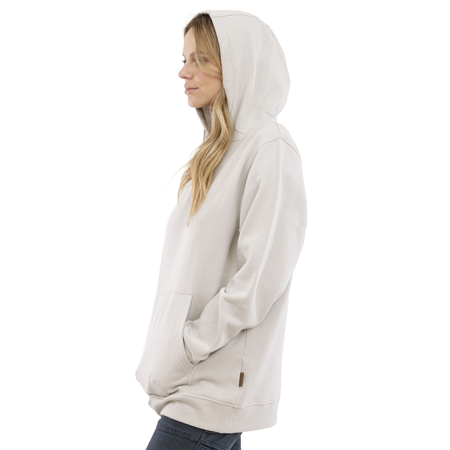 POLERÓN ACID-WASH EMBROIDERY LOGO GRIS MUJER FALCONE - 3