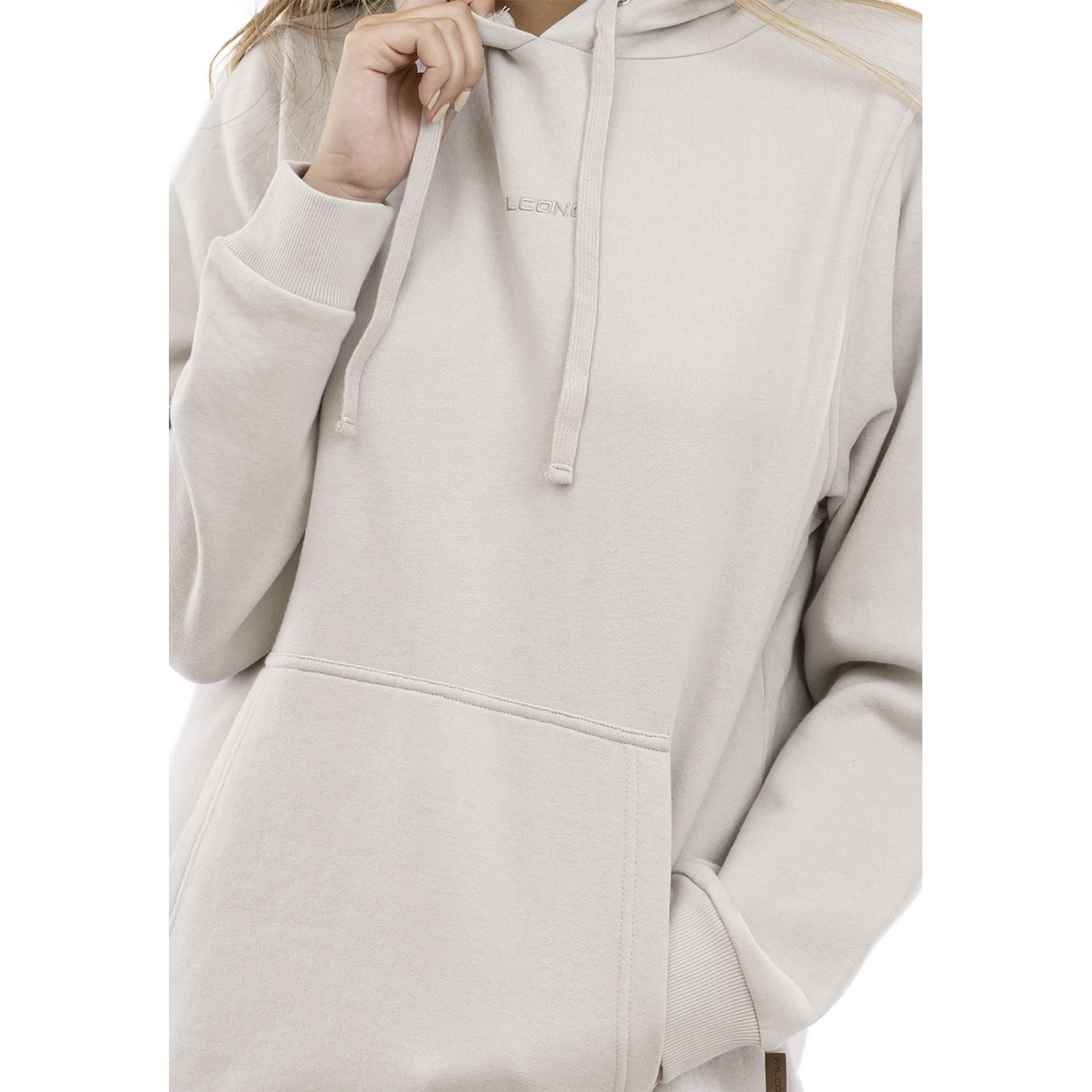 POLERÓN ACID-WASH EMBROIDERY LOGO GRIS MUJER FALCONE - 4