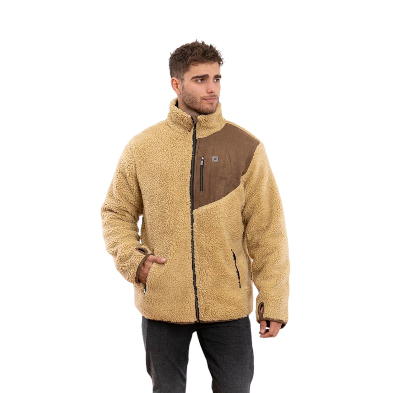 CHAQUETA CHIPORRO LUMBER MOSTAZA HOMBRE FALCONE - 1