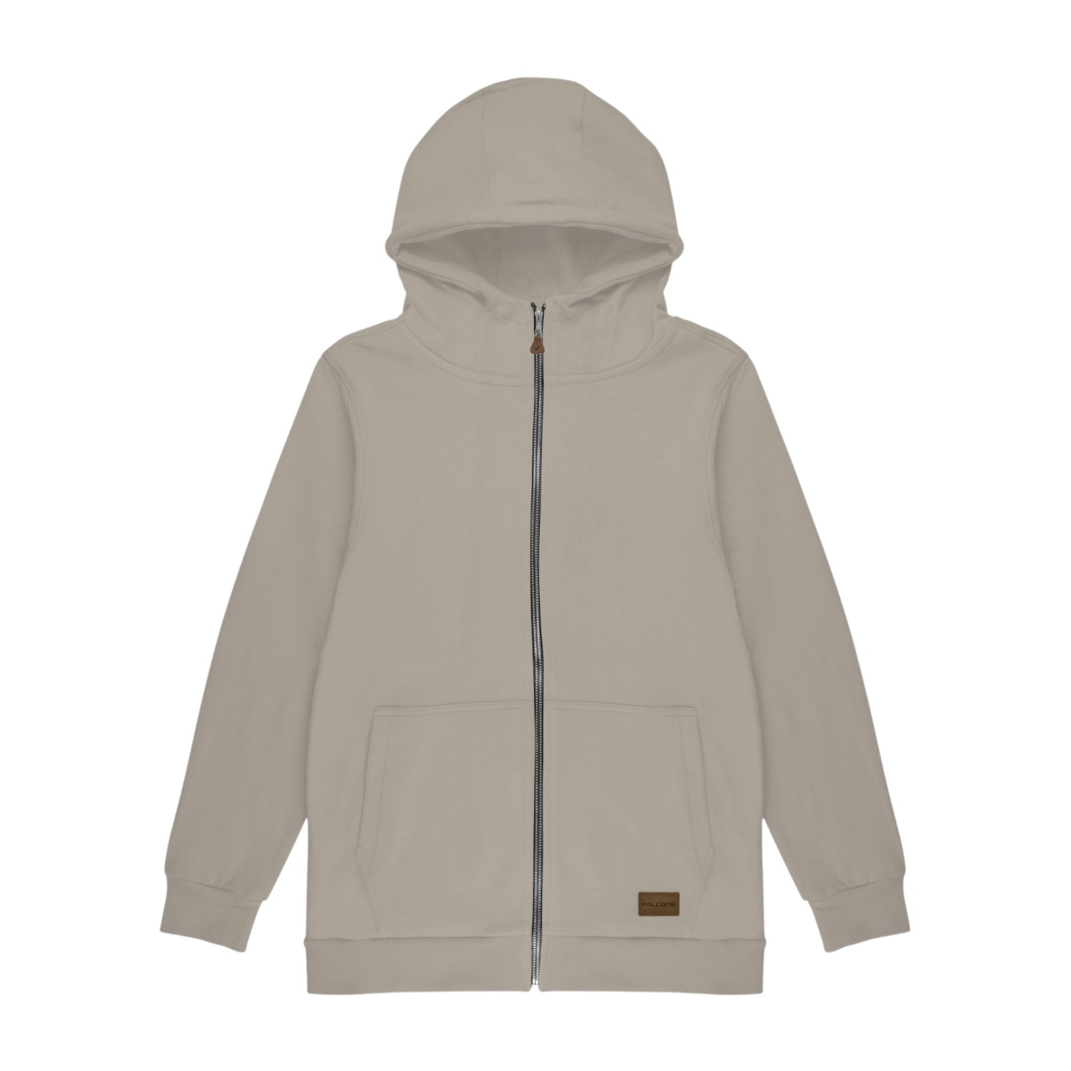 POLERÓN MANGA LARGA ALGODÓN HOMBRE FALCONE BEIGE ZIPPER CLASSIC - 1