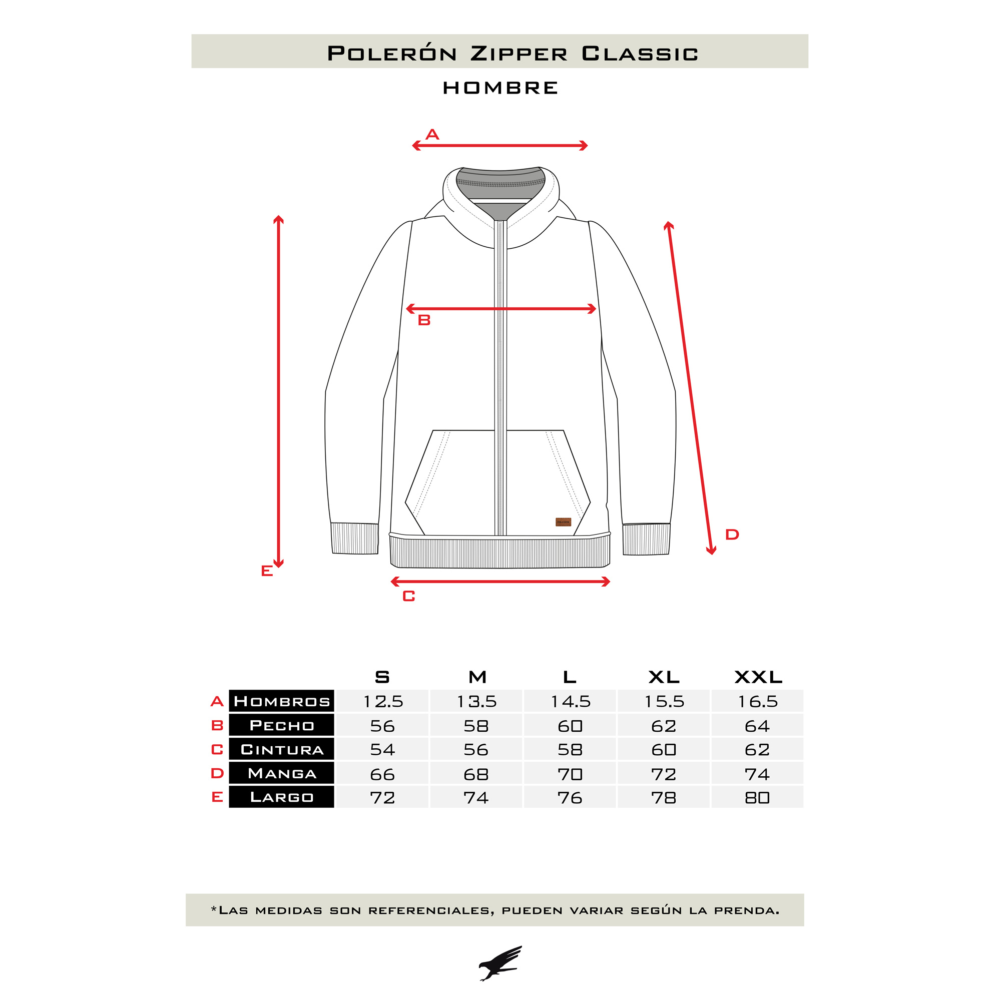 POLERÓN MANGA LARGA ALGODÓN HOMBRE FALCONE BEIGE ZIPPER CLASSIC - 3