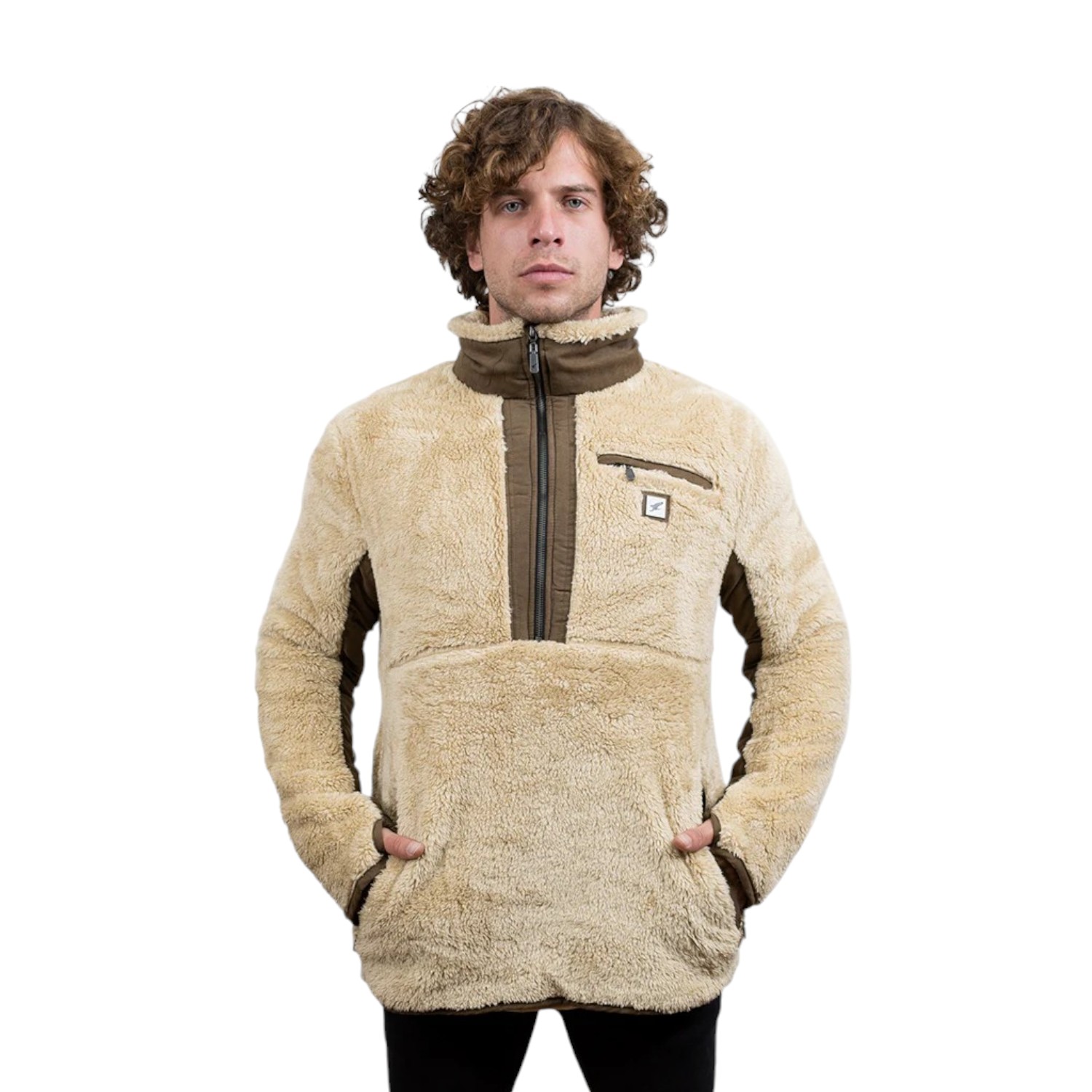 POLERÓN CHIPORRO SHAGGY LANDER TAUPE HOMBRE FALCONE - 1