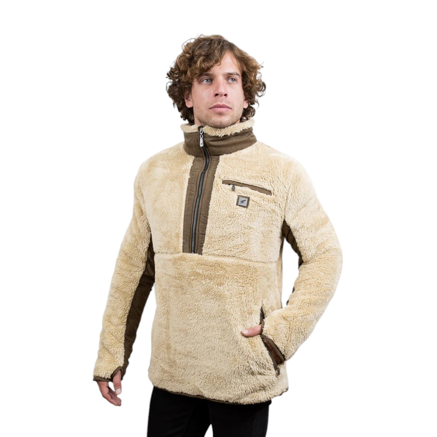 POLERÓN CHIPORRO SHAGGY LANDER TAUPE HOMBRE FALCONE - 3