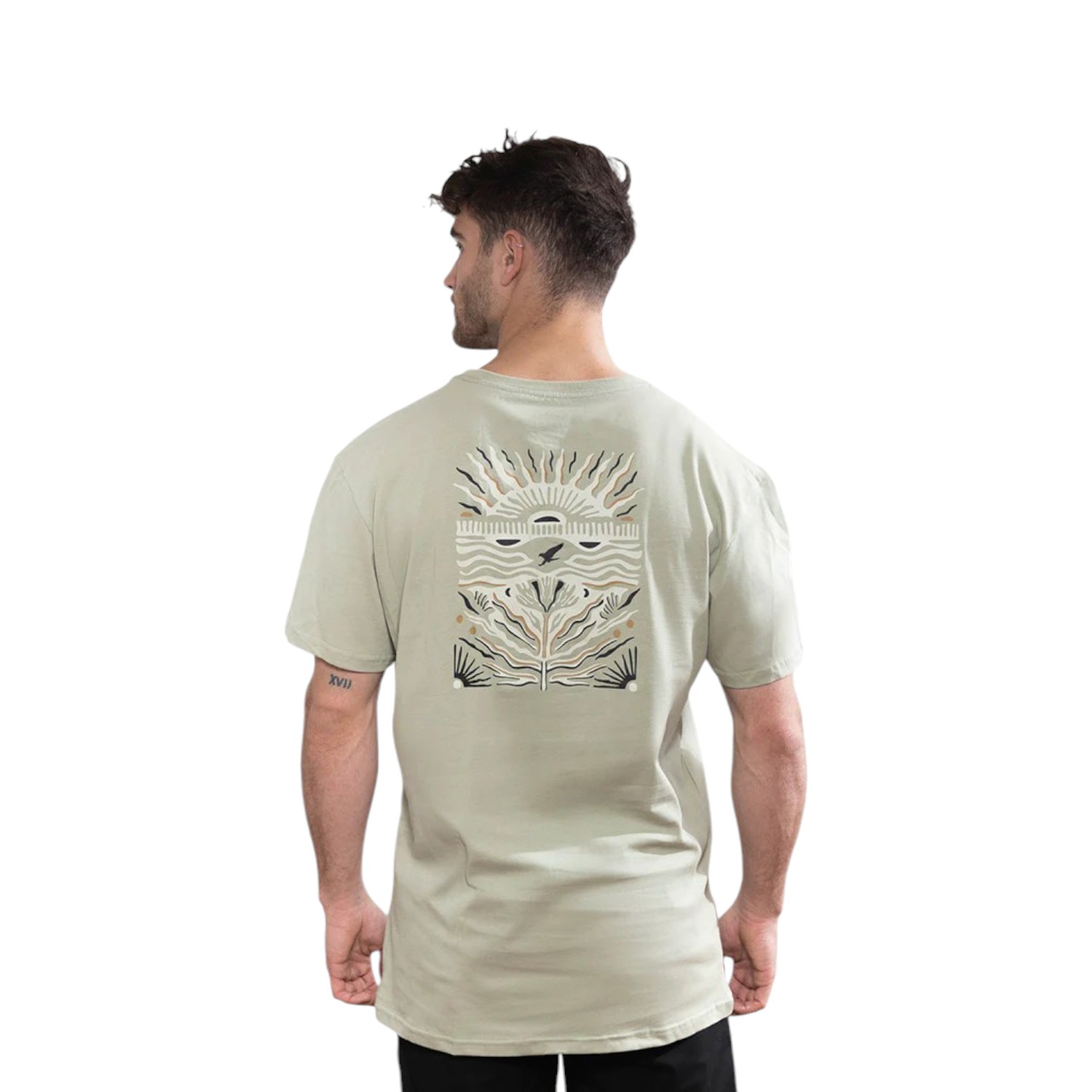 POLERA ORGÁNICA ELEMENTS VERDE HOMBRE FALCONE - 4