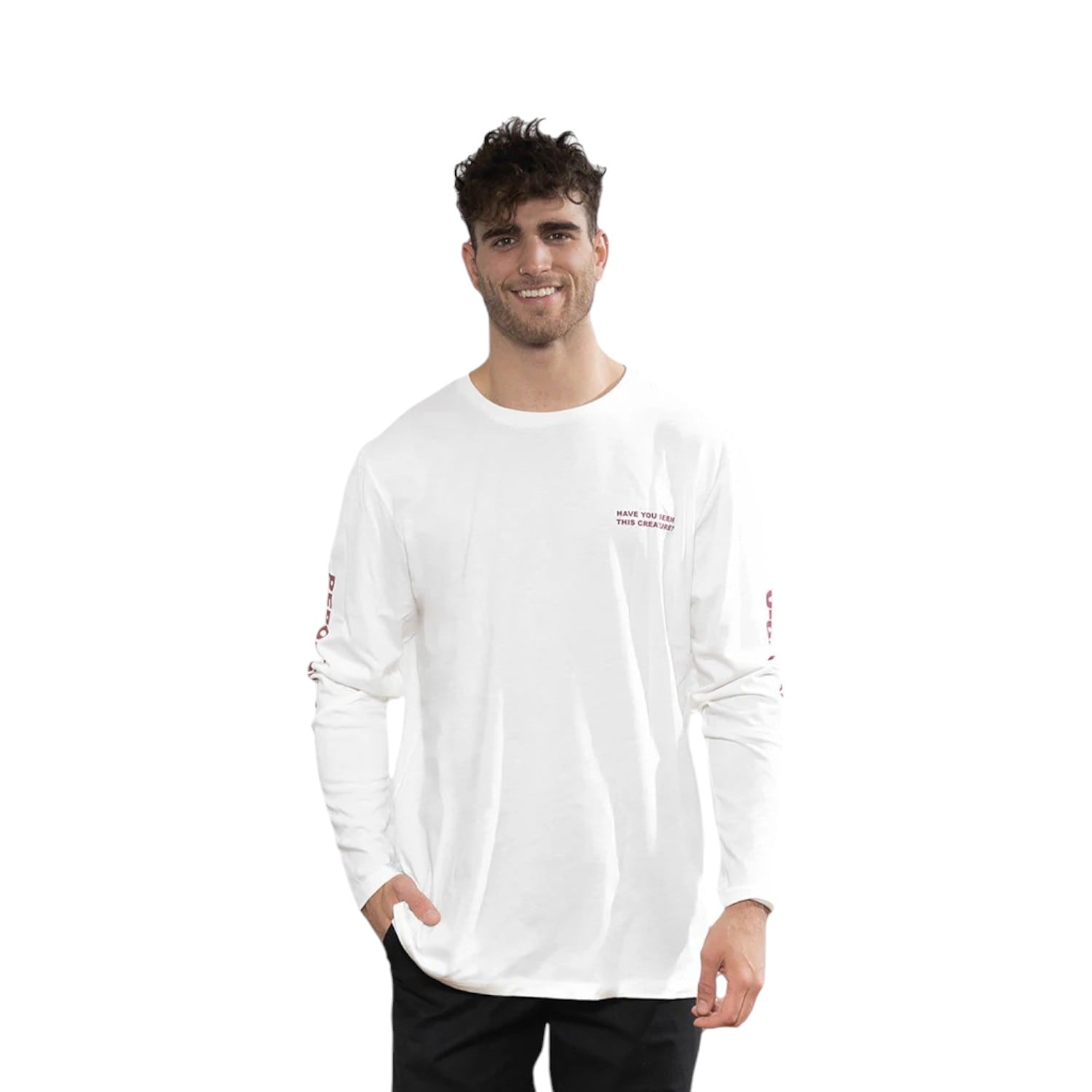 POLERA ORGÁNICA MANGA LARGA LAKE CREATURE BLANCO HOMBRE FALCONE - 1