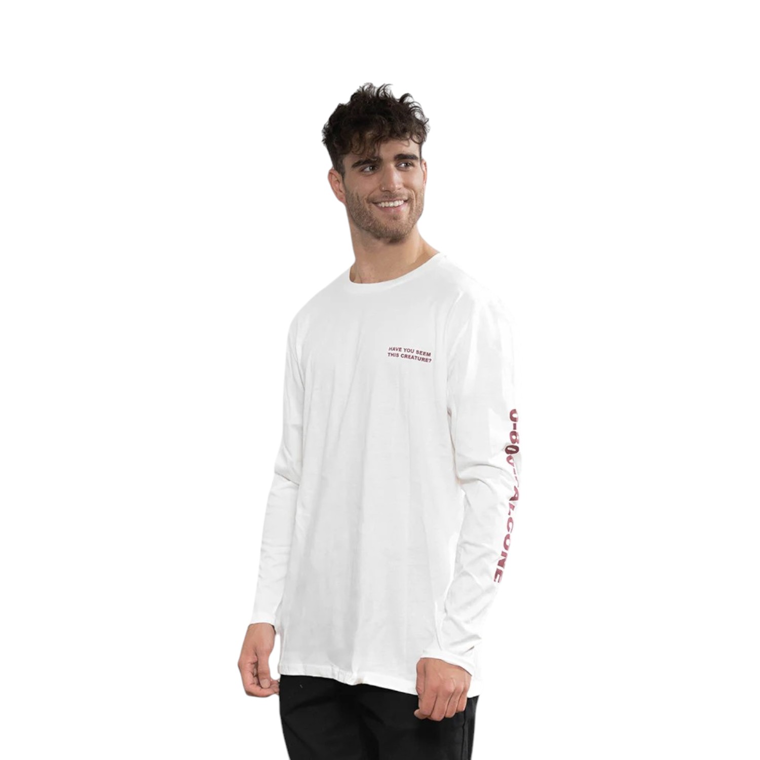 POLERA ORGÁNICA MANGA LARGA LAKE CREATURE BLANCO HOMBRE FALCONE - 2
