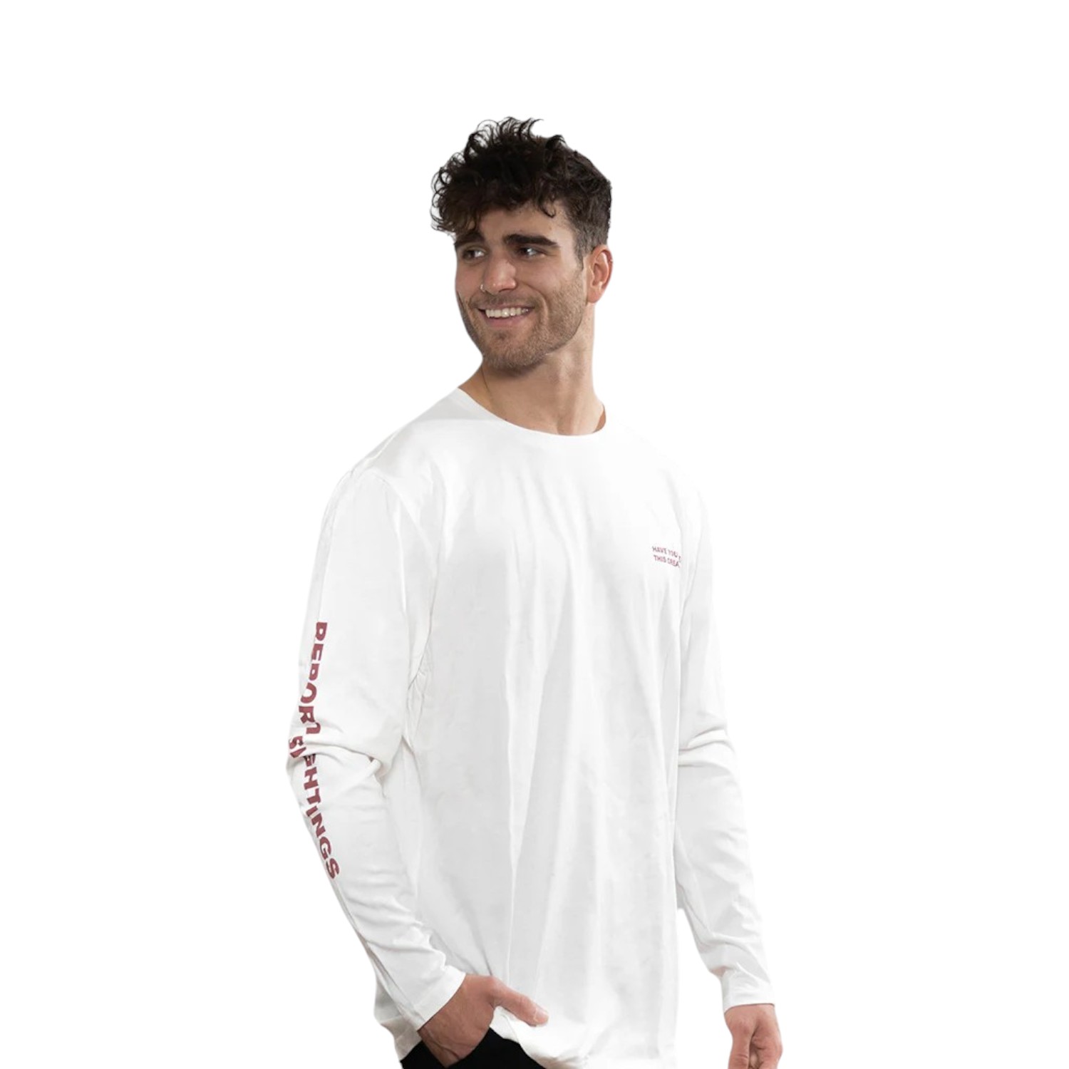 POLERA ORGÁNICA MANGA LARGA LAKE CREATURE BLANCO HOMBRE FALCONE - 3