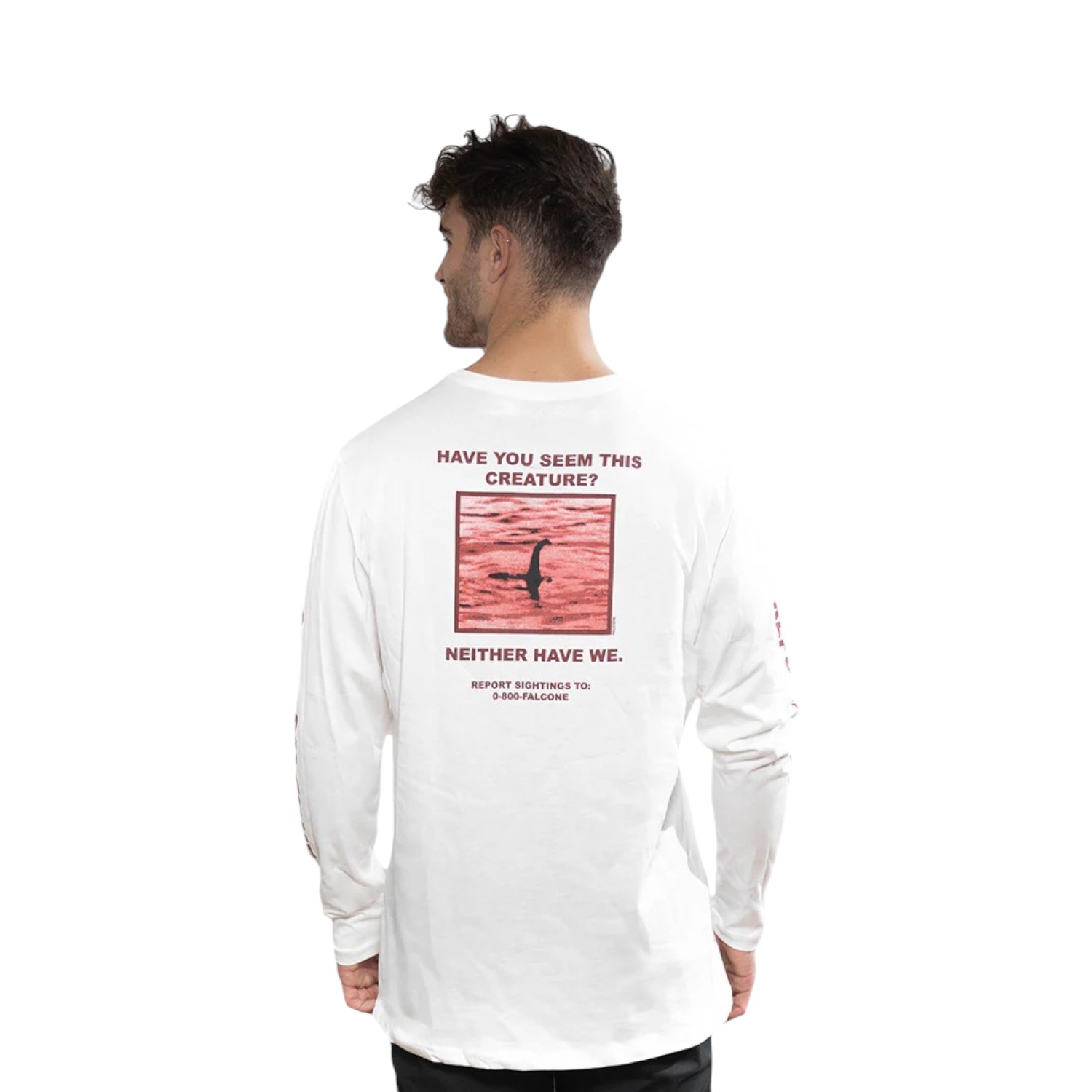 POLERA ORGÁNICA MANGA LARGA LAKE CREATURE BLANCO HOMBRE FALCONE - 4