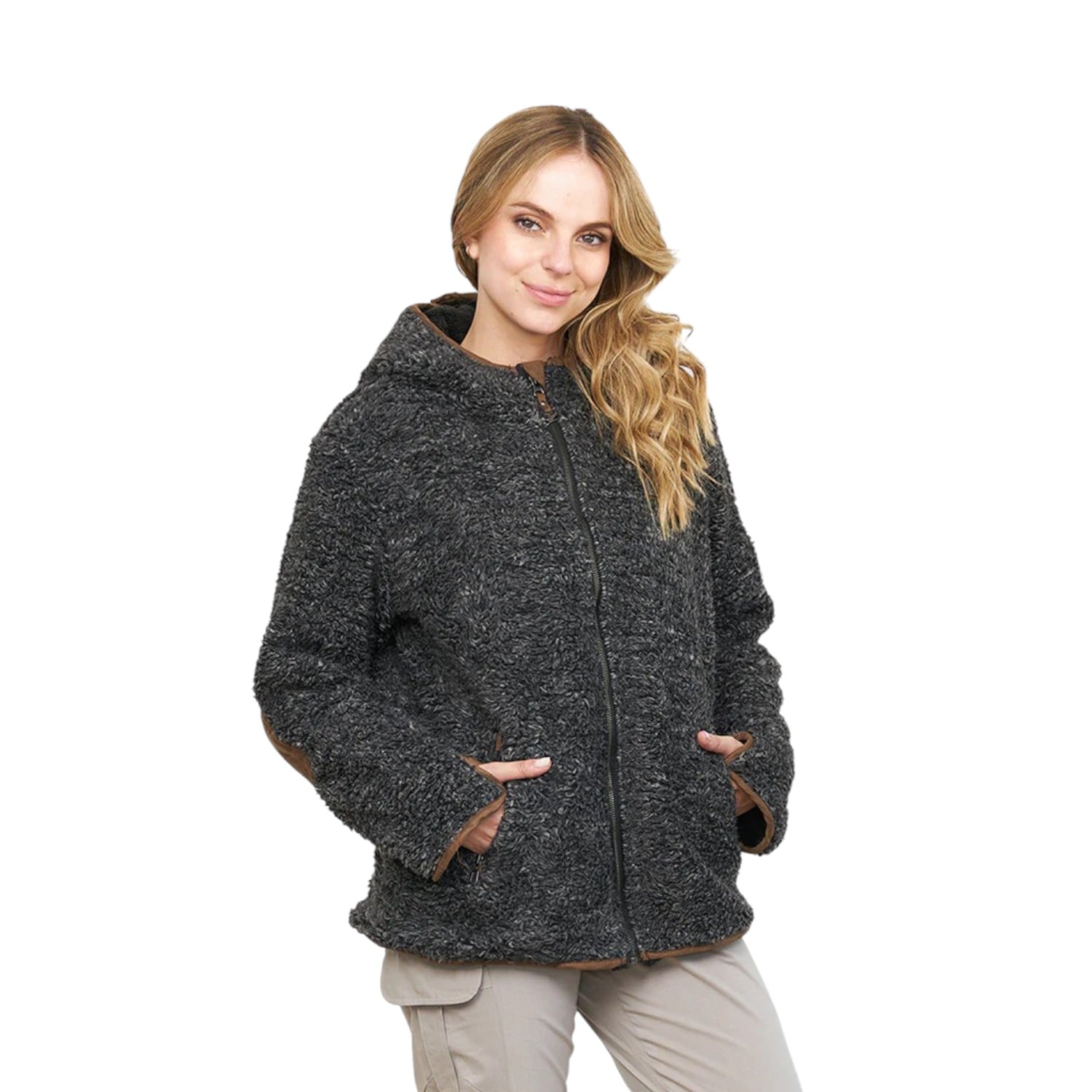 CHAQUETA CHIPORRO CLÁSICA V5 NEGRO MELANGE MUJER FALCONE - 2