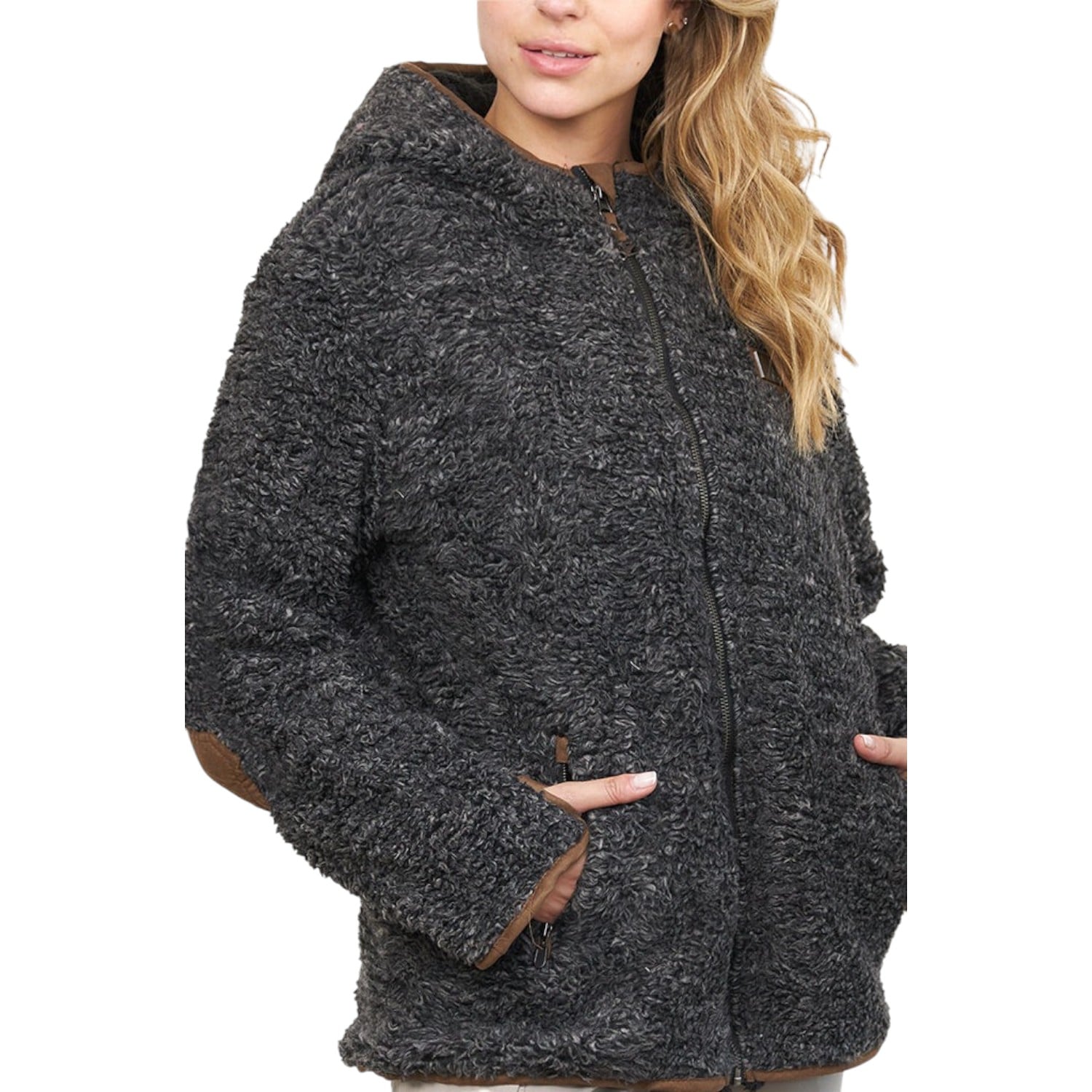 CHAQUETA CHIPORRO CLÁSICA V5 NEGRO MELANGE MUJER FALCONE - 5