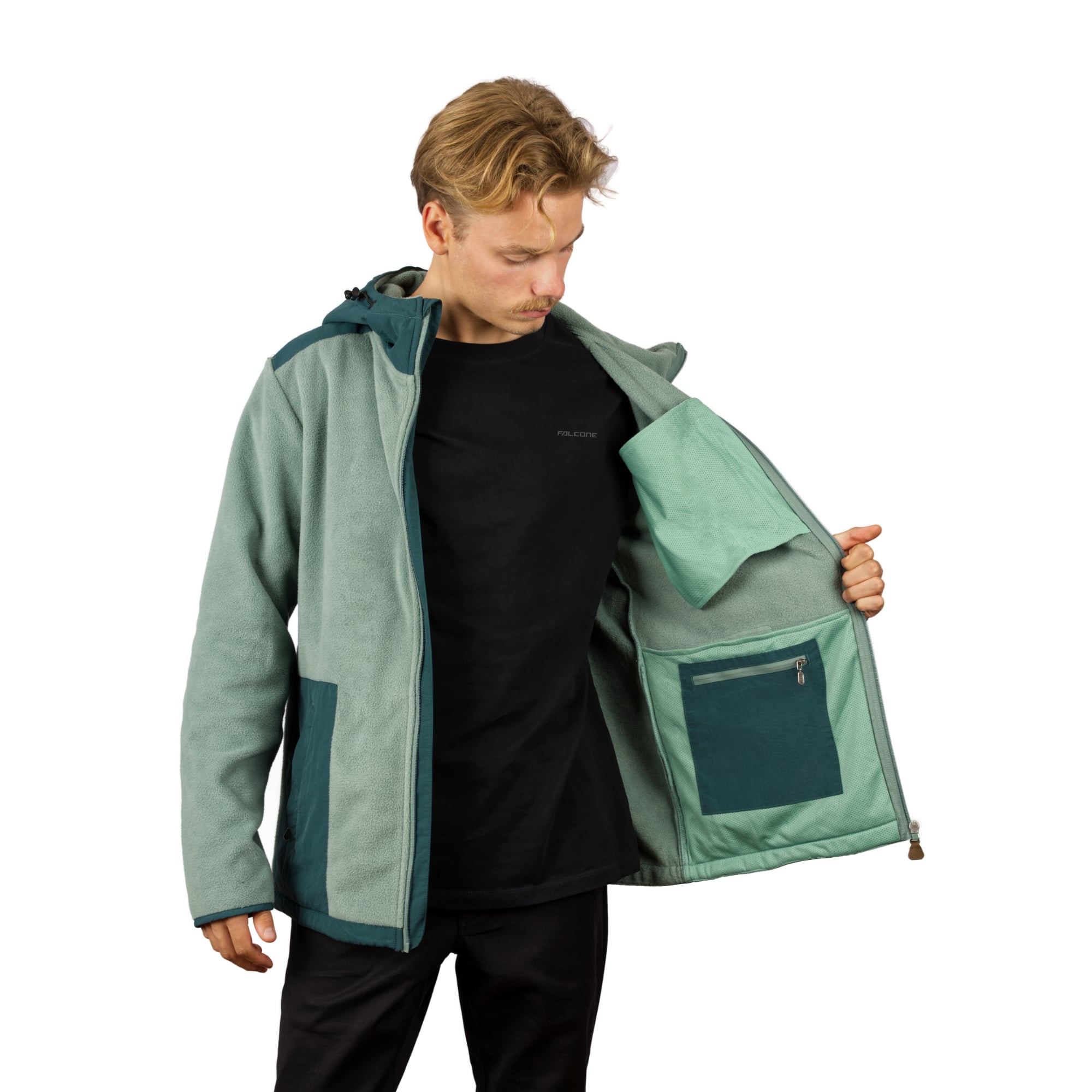 CHAQUETA POLAR JOURNEY V2 TURQUESA HOMBRE FALCONE - 3