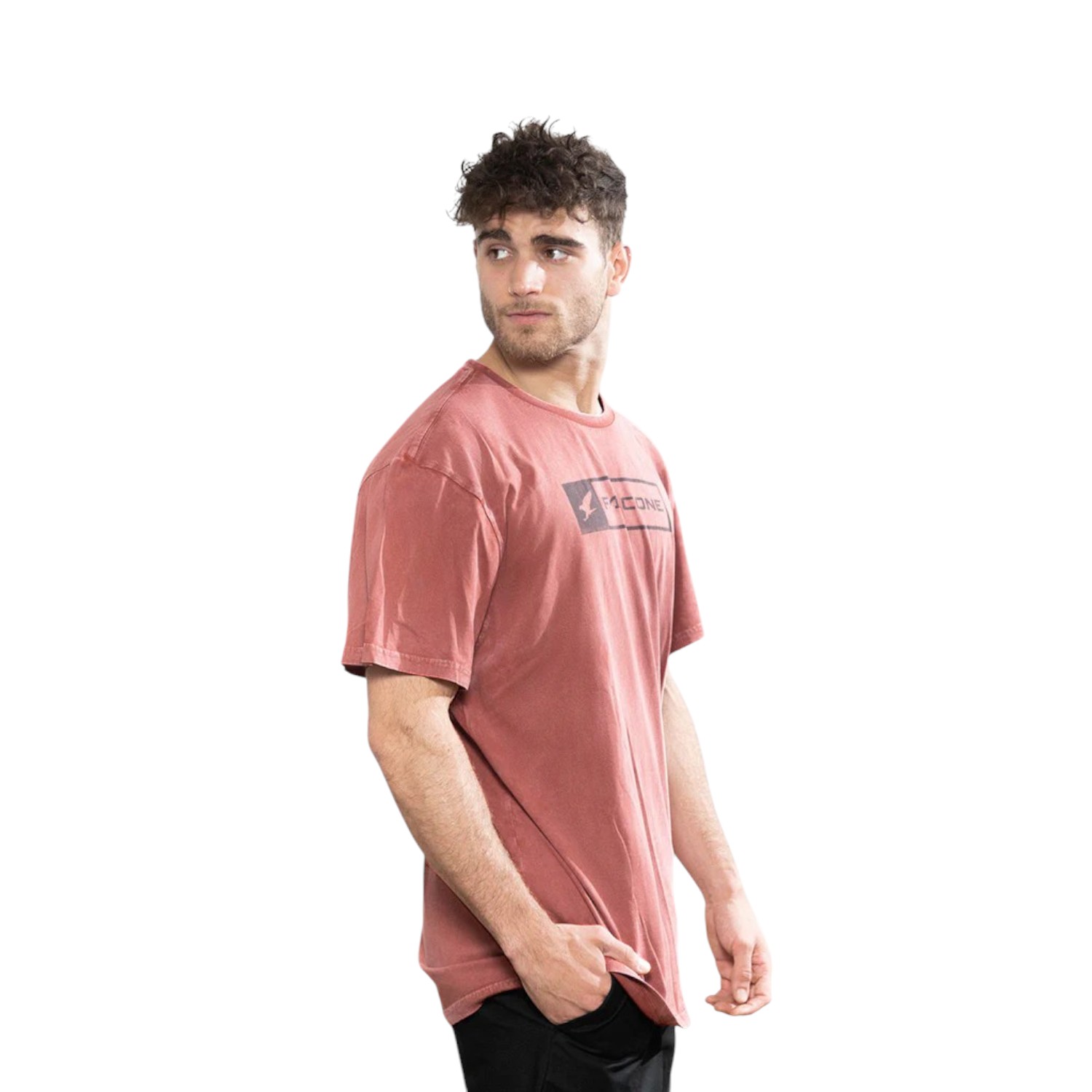 POLERA ORGÁNICA ACID-WASH RECTANGULAR LOGO TERRACOTA HOMBRE FALCONE - 2