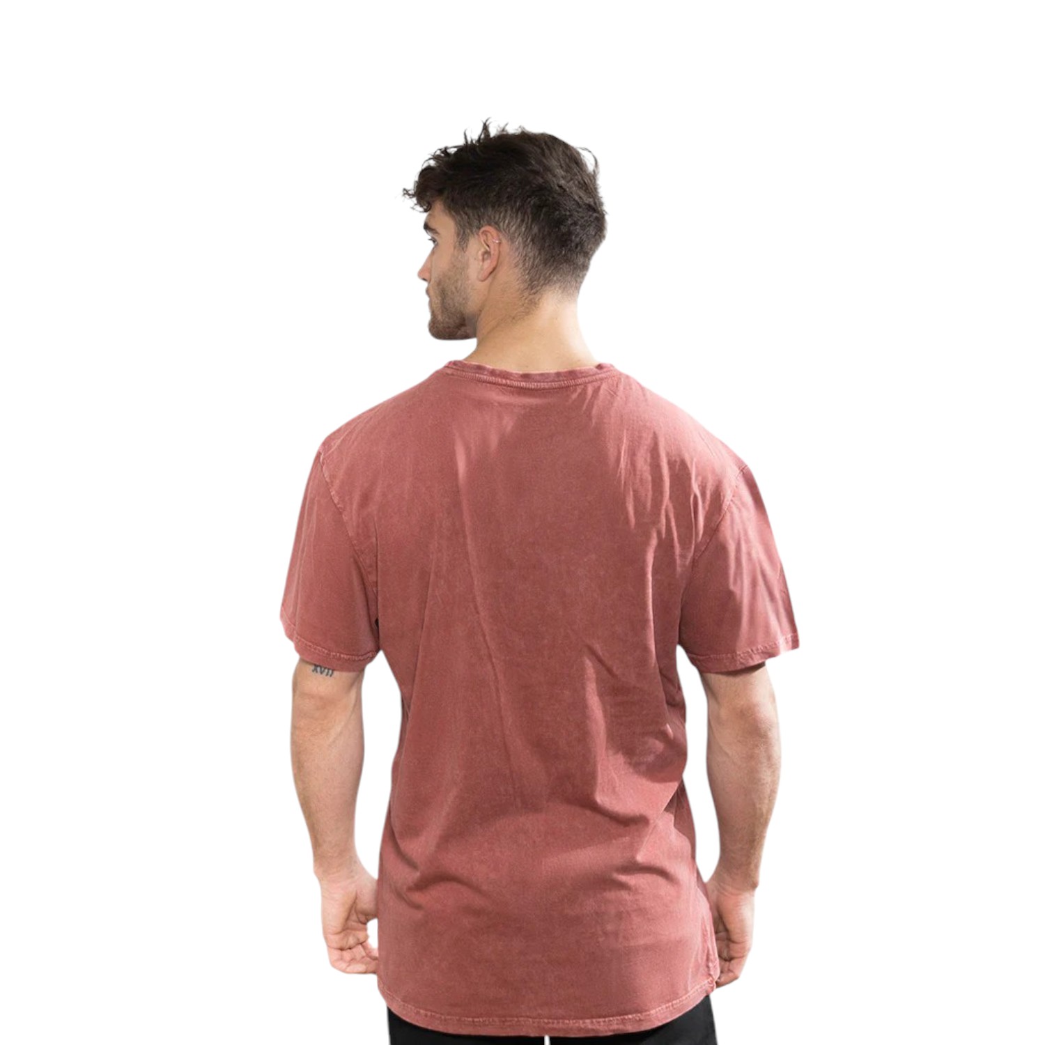 POLERA ORGÁNICA ACID-WASH RECTANGULAR LOGO TERRACOTA HOMBRE FALCONE - 4
