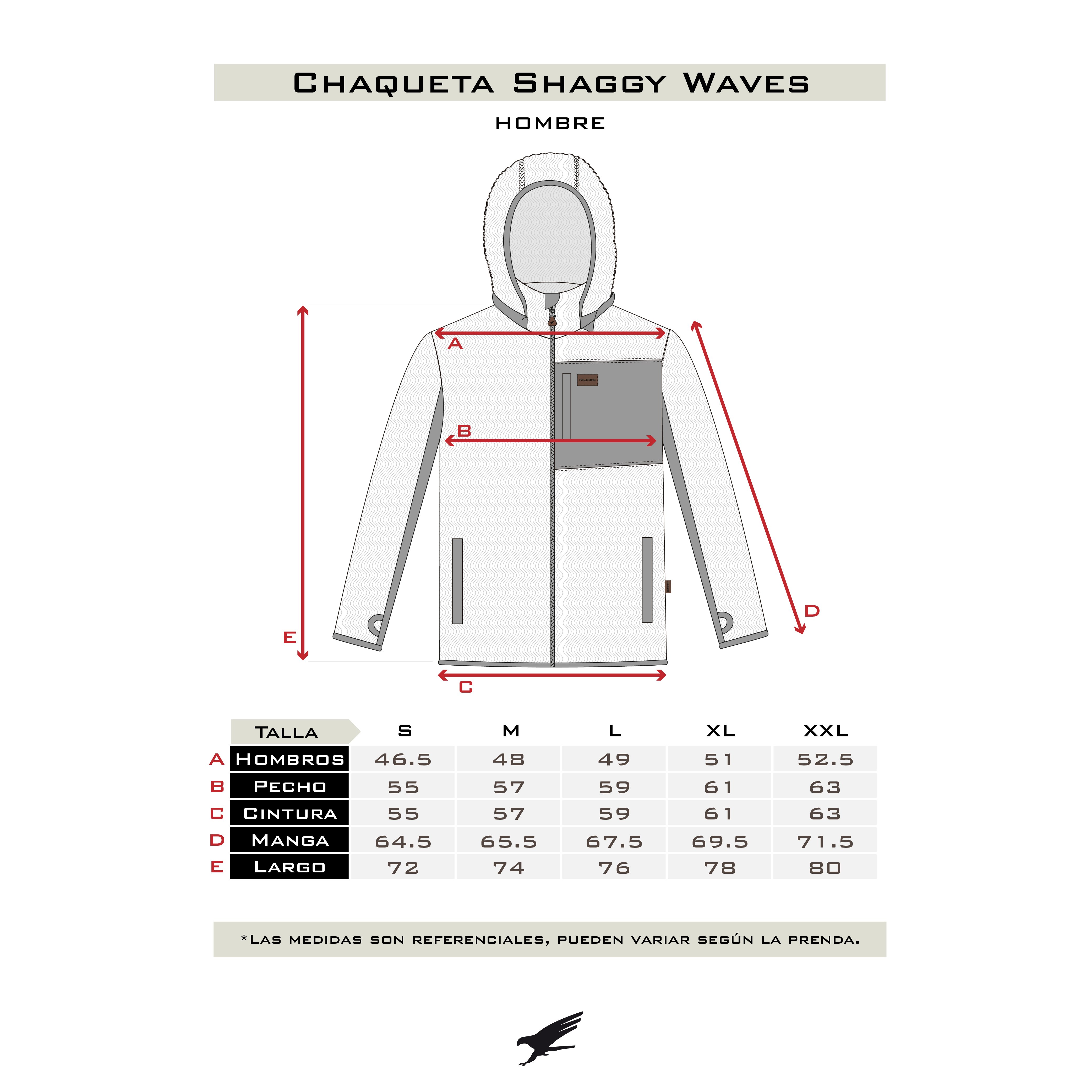 CHAQUETA SHAGGY WAVES NEGRO HOMBRE FALCONE - 7