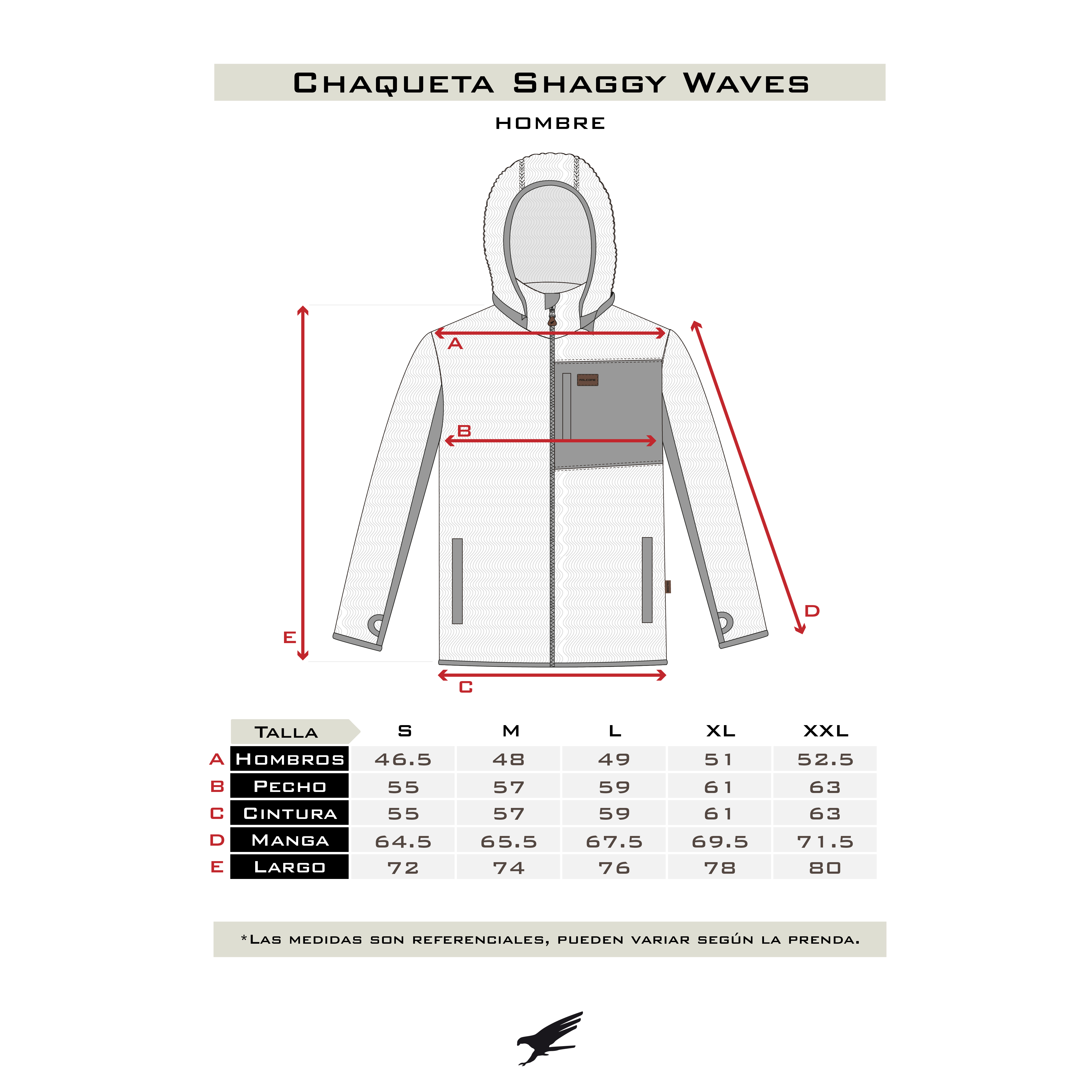 CHAQUETA SHAGGY WAVES NEGRO HOMBRE FALCONE - 7
