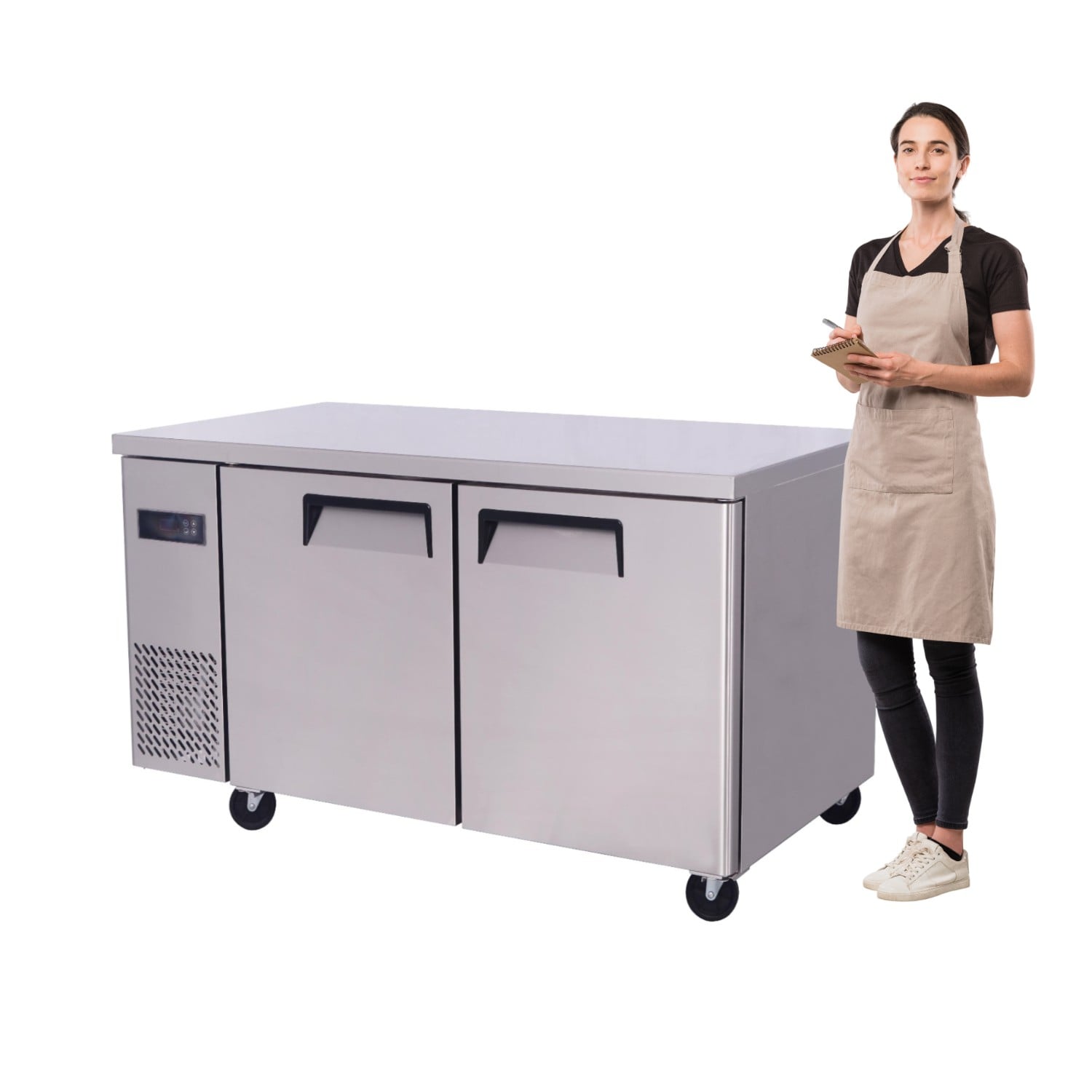 FREEZER INDUSTRIAL PROCHEF MESON REFRIGERADO 120 CM ACERO INOX. 2 PUERTAS 290 LITROS ESTÁTICO - 2