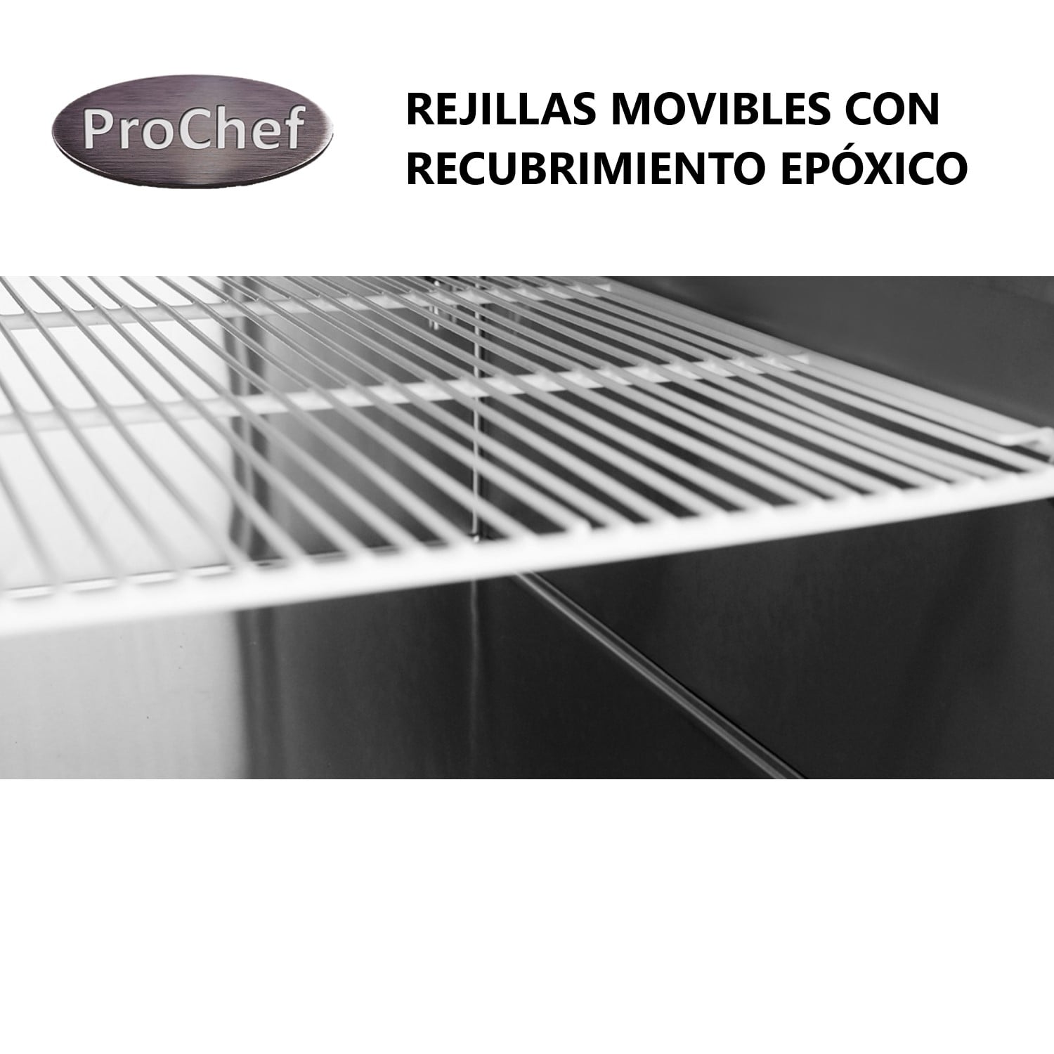 FREEZER INDUSTRIAL PROCHEF MESON REFRIGERADO 120 CM ACERO INOX. 2 PUERTAS 290 LITROS ESTÁTICO - 4