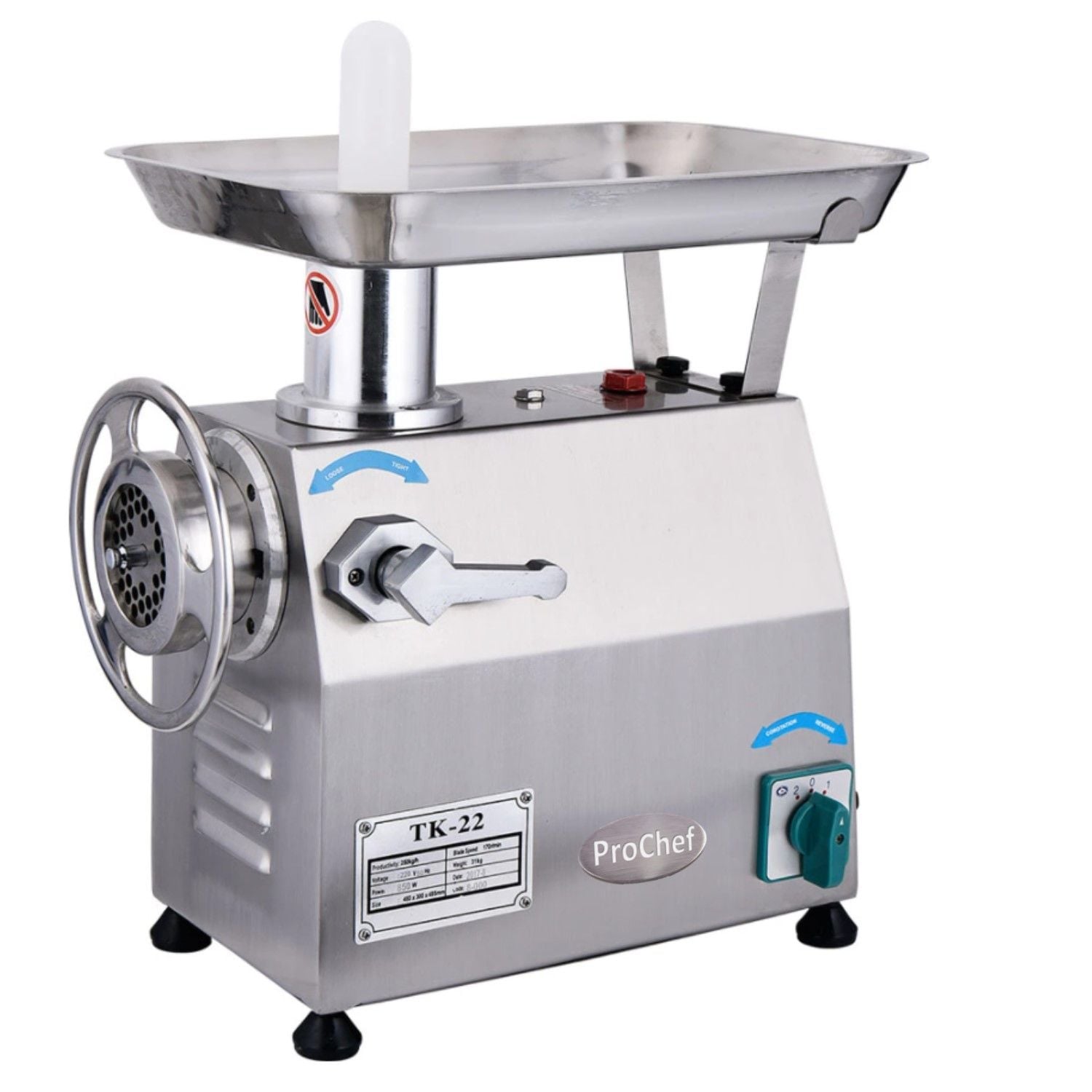 MOLEDORA DE CARNE INDUSTRIAL PROCHEF 22 KG. 250 KG/HORA - 2