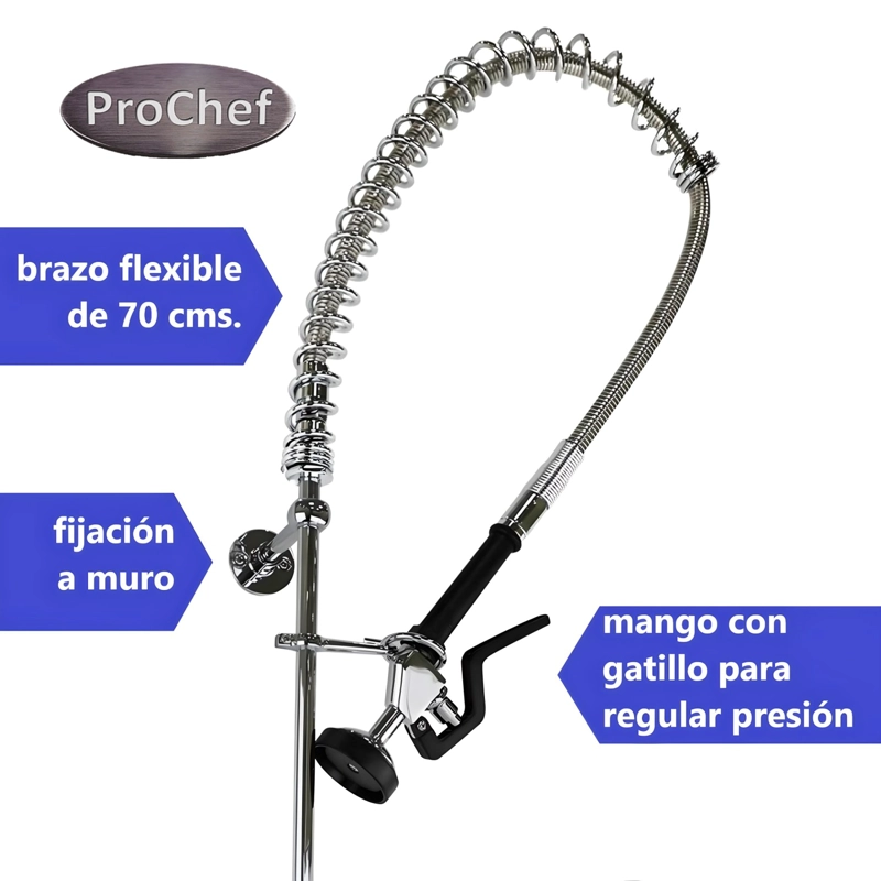 LLAVE PROCHEF PRE LAVADO PRE WASH ACERO INOXIDABLE ALTA PRESION - 4