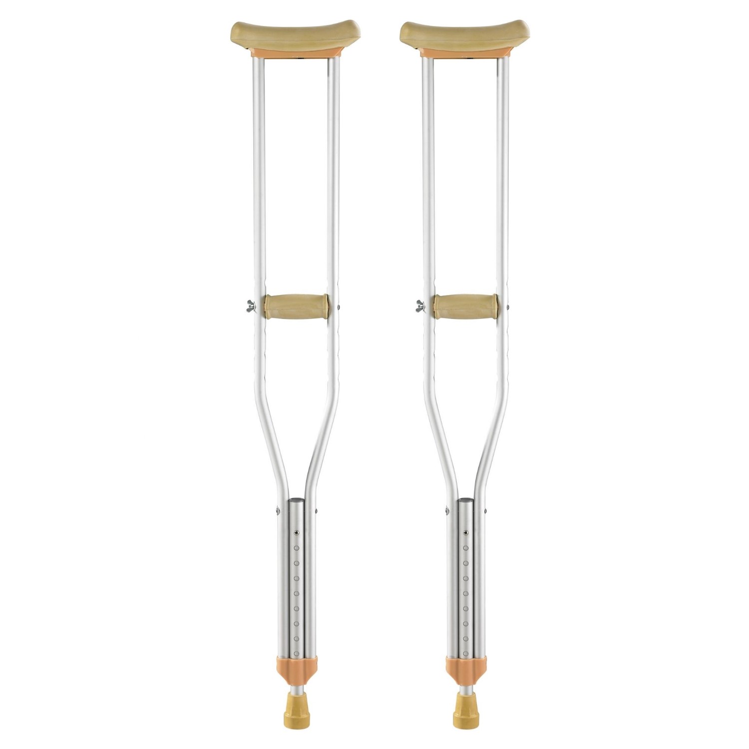 PAR DE MULETAS AXILARES PROCHEF DE ALUMINIO AJUSTABLES ULTRA LIVIANAS (TALLA S) - 1