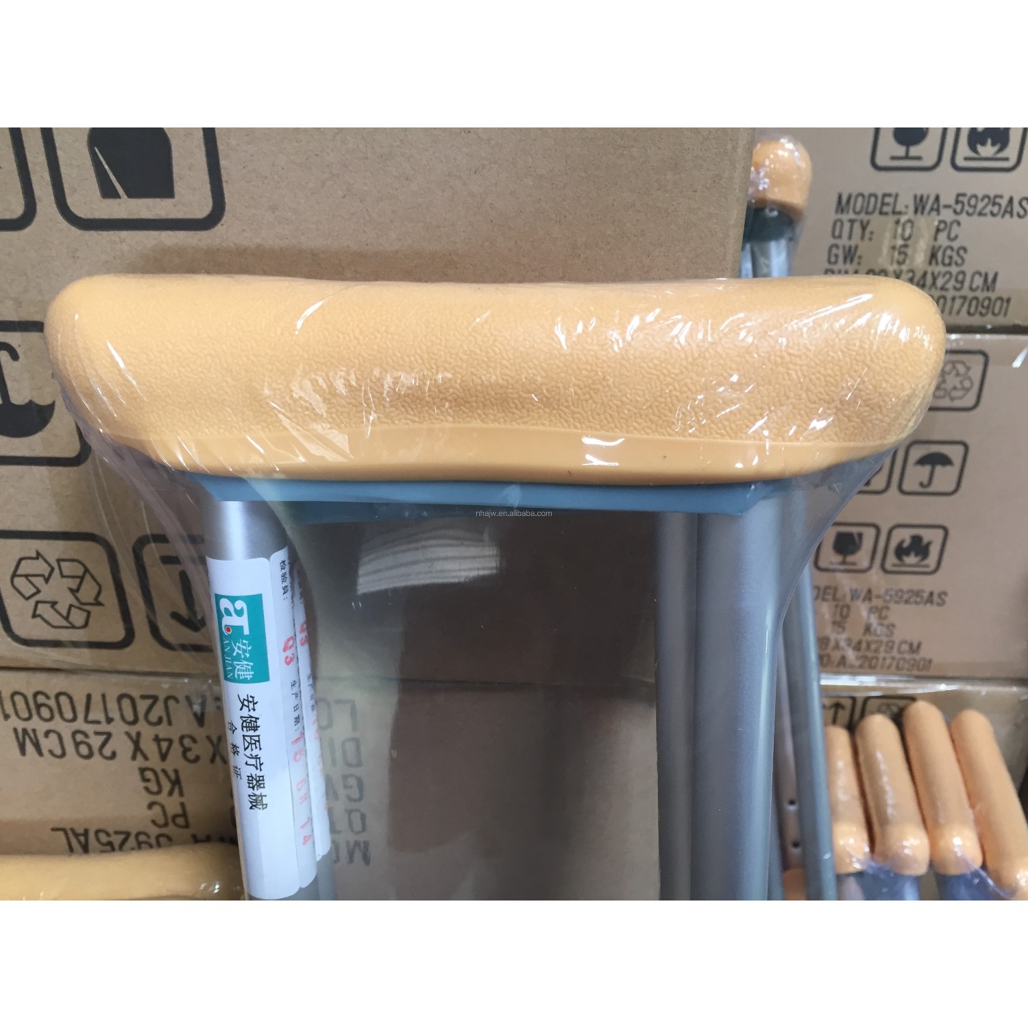 PAR DE MULETAS AXILARES PROCHEF DE ALUMINIO AJUSTABLES ULTRA LIVIANAS (TALLA S) - 3