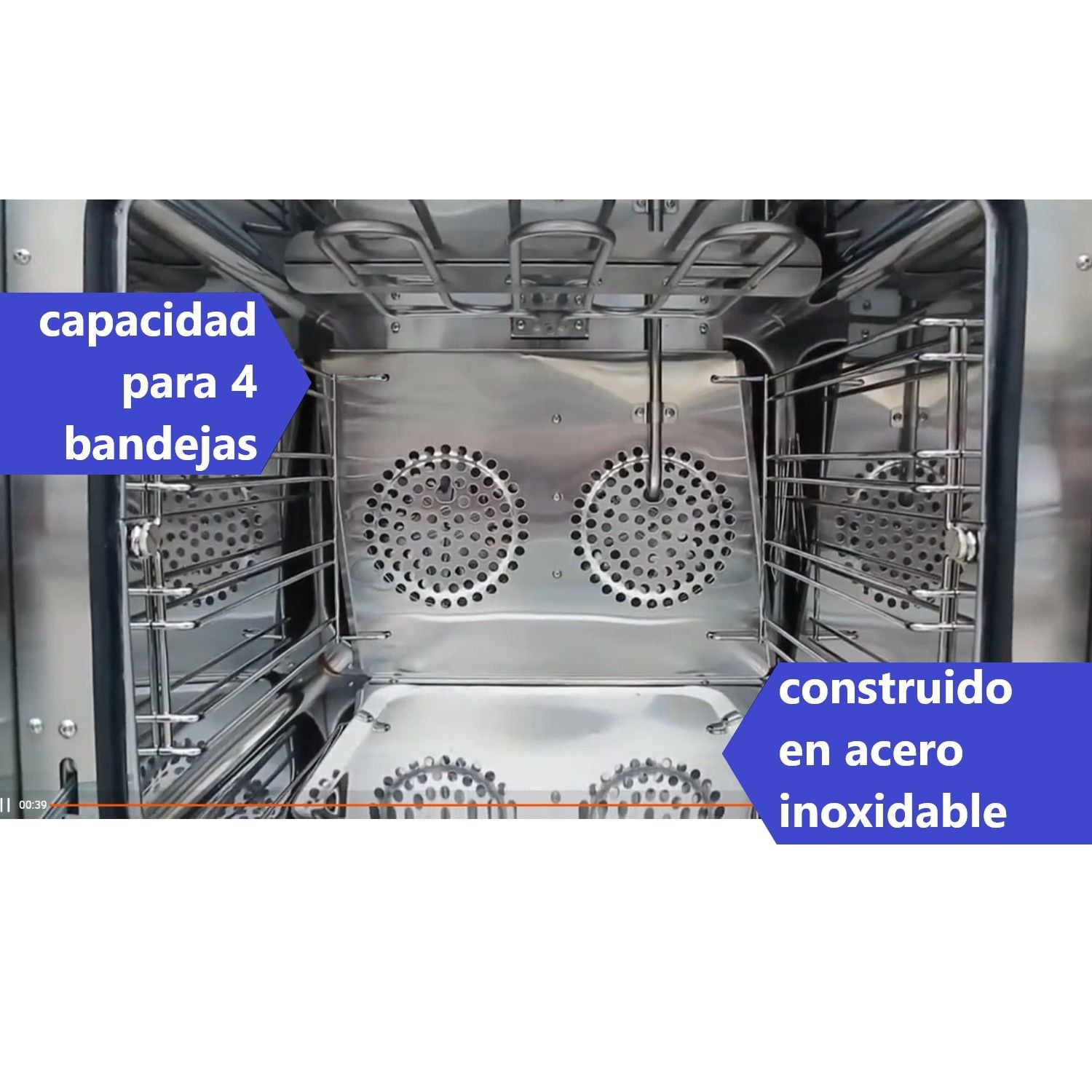 HORNO CONVECTOR PROCHEF ELECTRICO 4 BANDEJAS VAPOR GRILL - 4