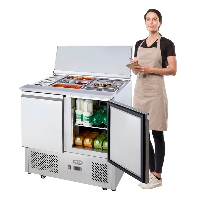 FREEZER INDUSTRIAL PROCHEF MESON REFRIGERADO SALADETTE 90 CM. 300 LT. AC.INOX ESL3800 ESTÁTICO - 2