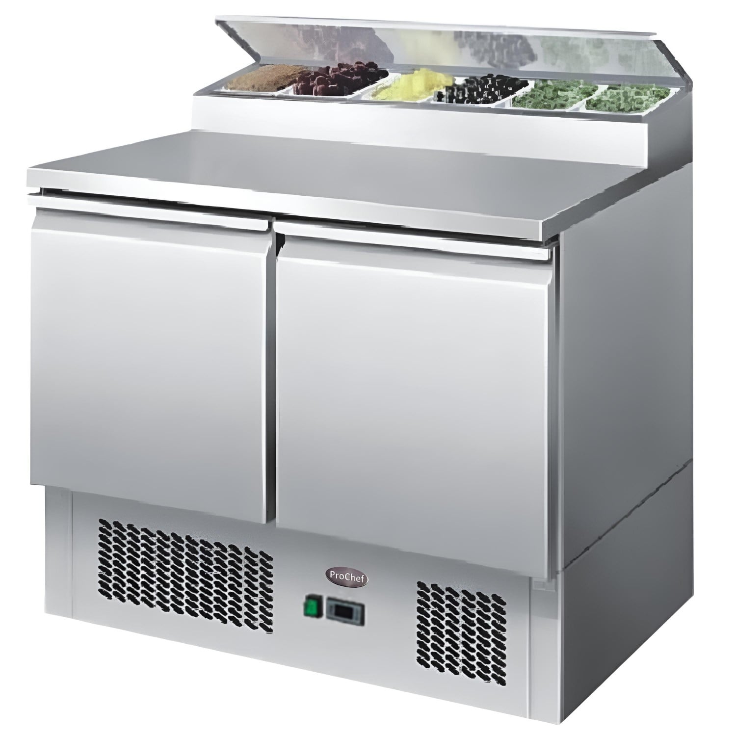 FREEZER INDUSTRIAL PROCHEF MESON REFRIGERADO PIZZERO 90 CM. 300 LT. AC. INOX. ESL3832 ESTÁTICO - 3
