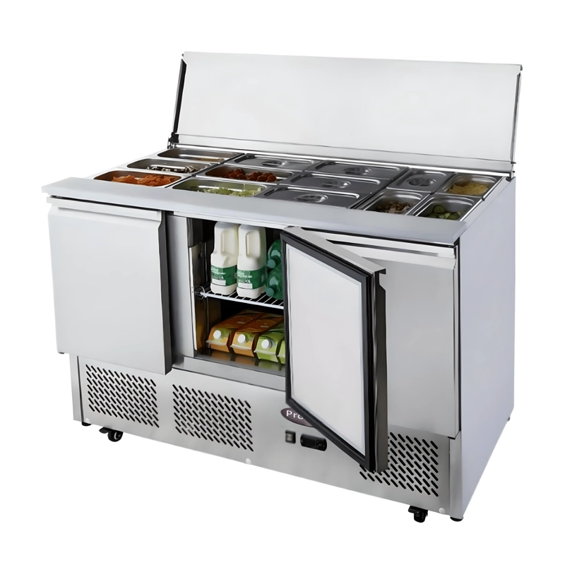 FREEZER INDUSTRIAL PROCHEF ESL3850 380 L ACERO INOXIDABLE 137 CM MESON REFRIGERADO SALADETTE - 1