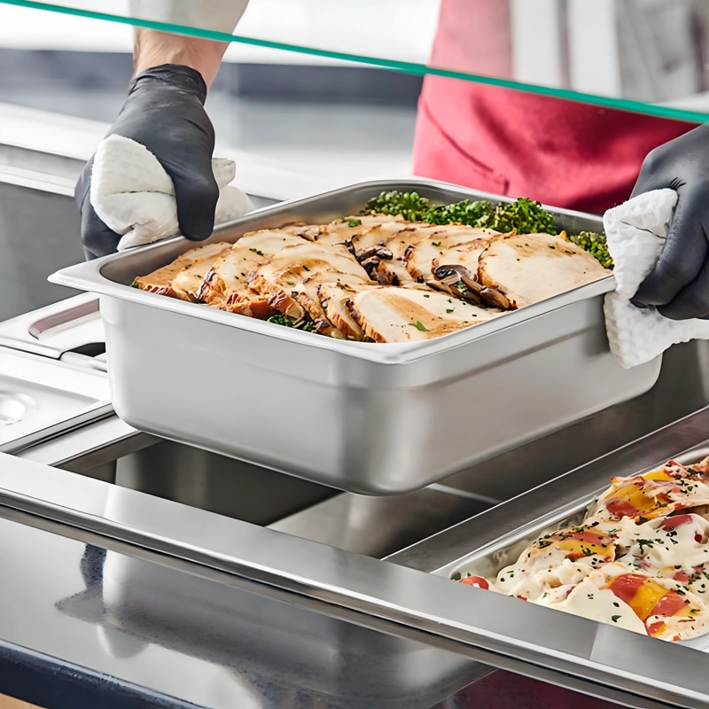DEPOSITO GASTRONOMICO GN 1/2 X 100 MM ACERO INOX. PACK 6 UN. - 4