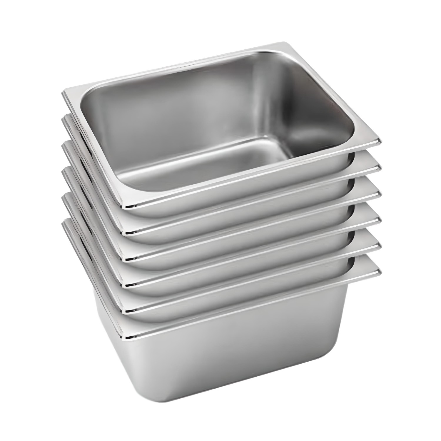 DEPOSITO GASTRONOMICO GN 1/2 X 150 MM ACERO INOX. PACK 6 UN. - 1