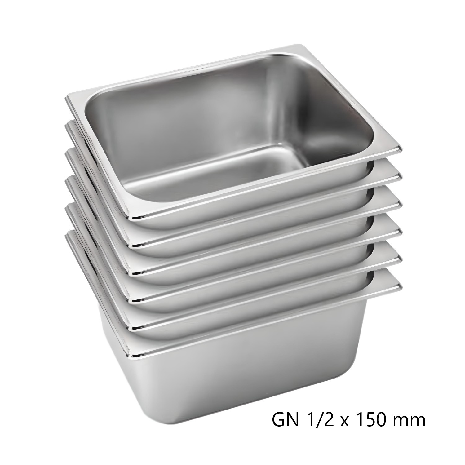 DEPOSITO GASTRONOMICO GN 1/2 X 150 MM ACERO INOX. PACK 6 UN. - 4