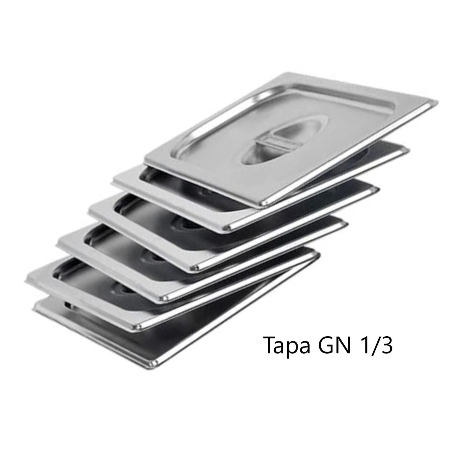 TAPA GASTRONOMICA GN 1/3 ACERO INOX. PACK 6 UNIDADES - 3