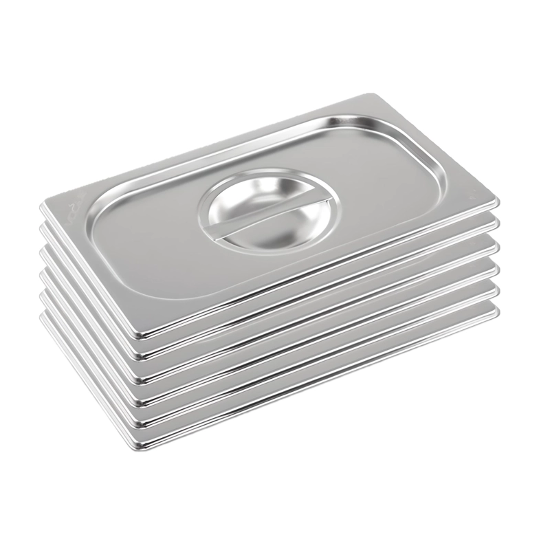 TAPA GASTRONOMICA GN 1/4 ACERO INOX. PACK 6 UNIDADES - 1