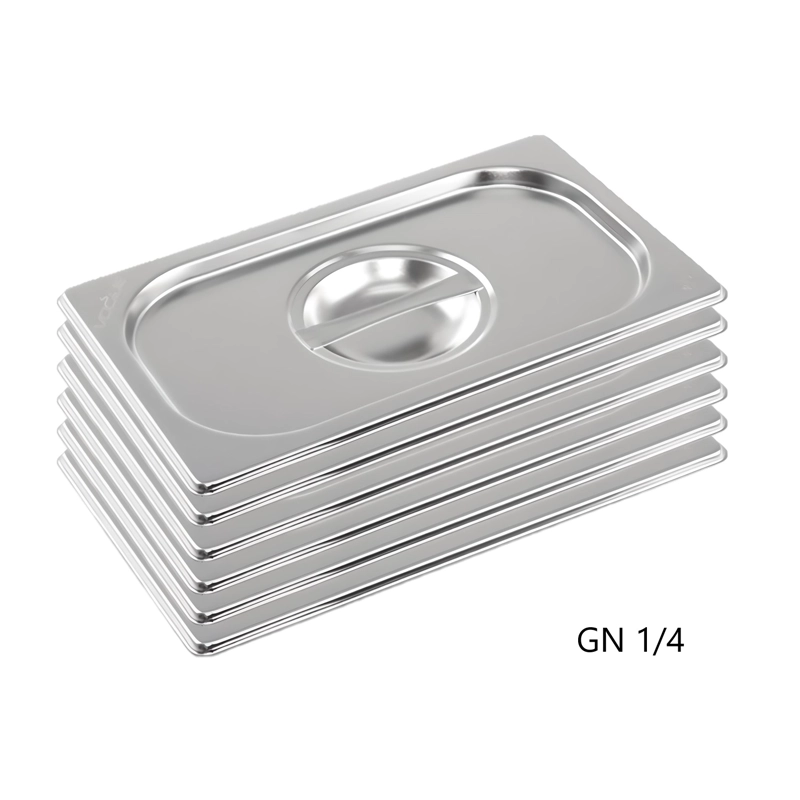 TAPA GASTRONOMICA GN 1/4 ACERO INOX. PACK 6 UNIDADES - 6