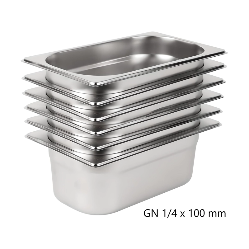 DEPOSITO GASTRONOMICO GN 1/4 X 100 MM ACERO INOX. PACK 6 UN. - 3