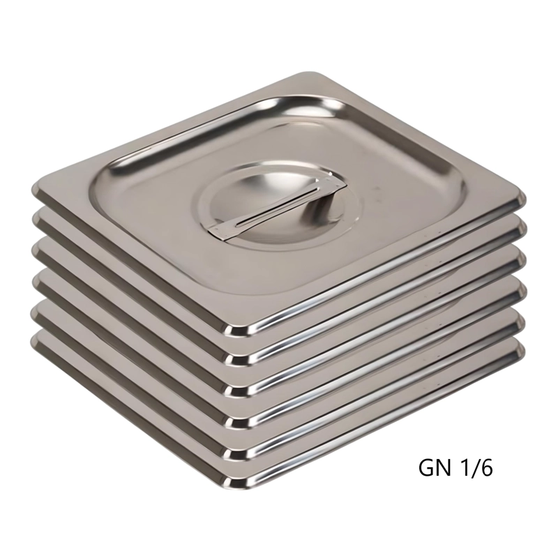 TAPA GASTRONOMICA GN 1/6 ACERO INOX. PACK 6 UNIDADES - 4