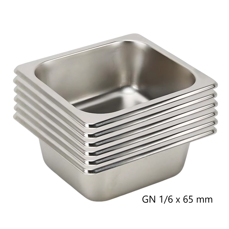 DEPOSITO GASTRONOMICO GN 1/6 X 65 MM ACERO INOX. PACK 6 UN. - 3