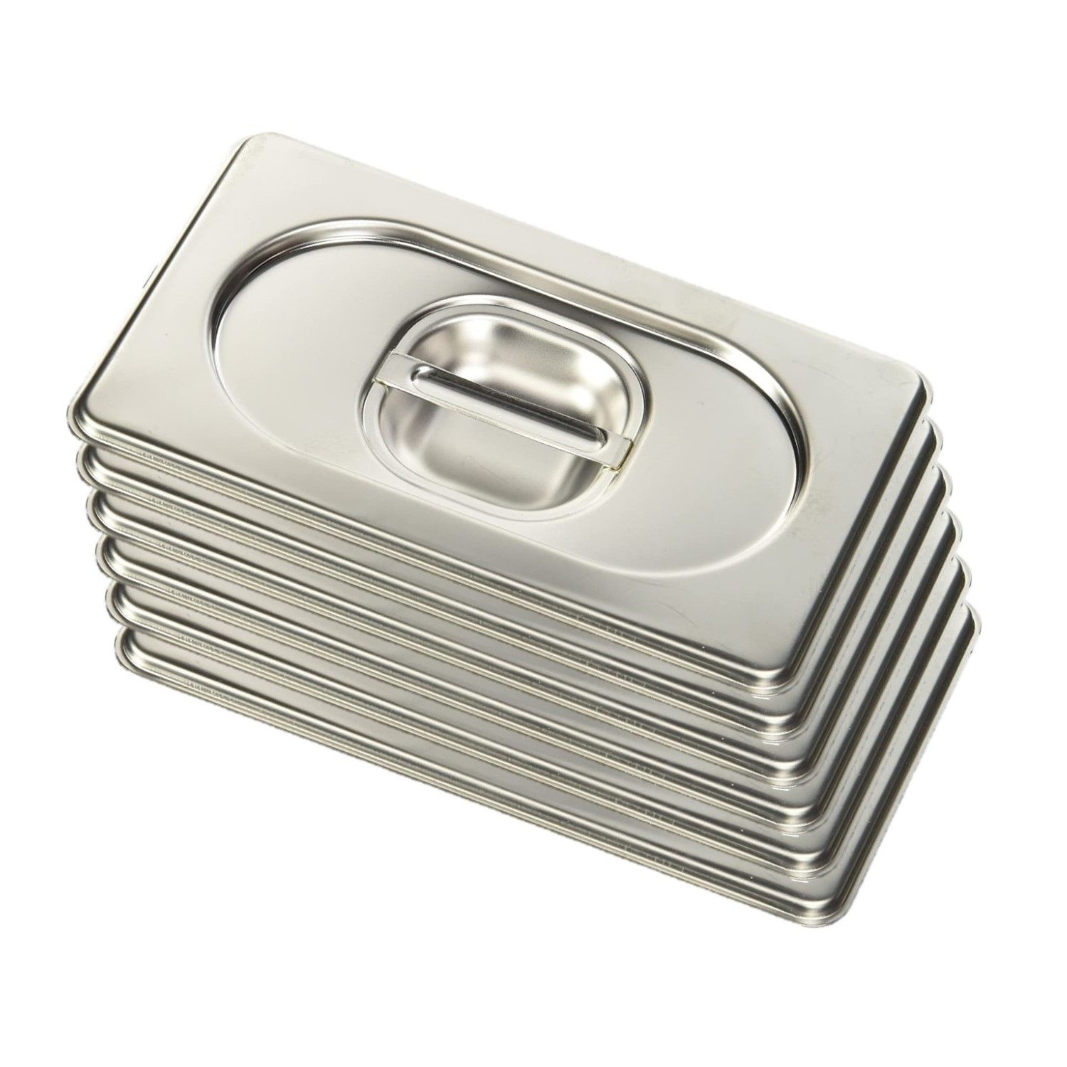 TAPA GASTRONOMICA GN 1/9 ACERO INOX. PACK 6 UNIDADES