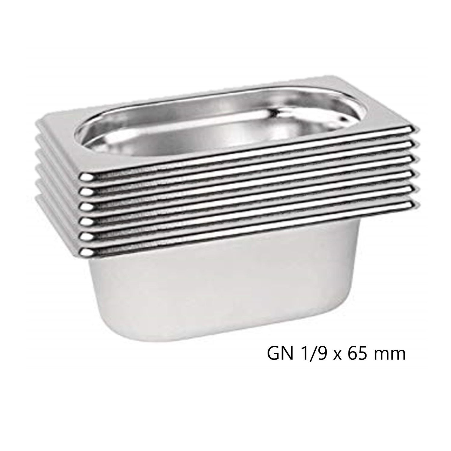 DEPOSITO GASTRONOMICO GN 1/9 X 65 MM ACERO INOX. PACK 6 UN. - 3