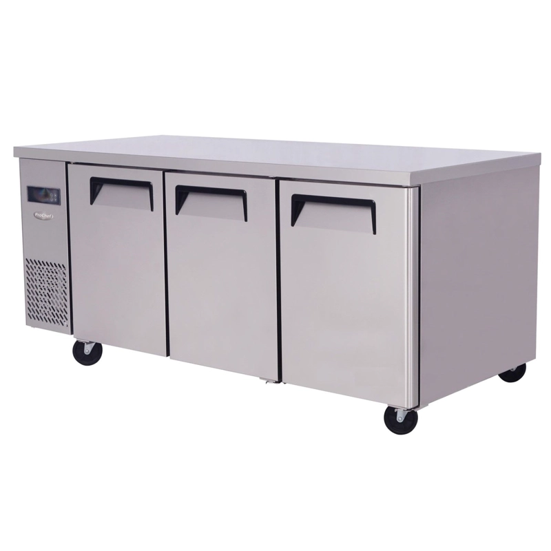 FREEZER INDUSTRIAL PROCHEF 510 L ACERO INOXIDABLE 180 CM MESON REFRIGERADO 3 PUERTAS - 1