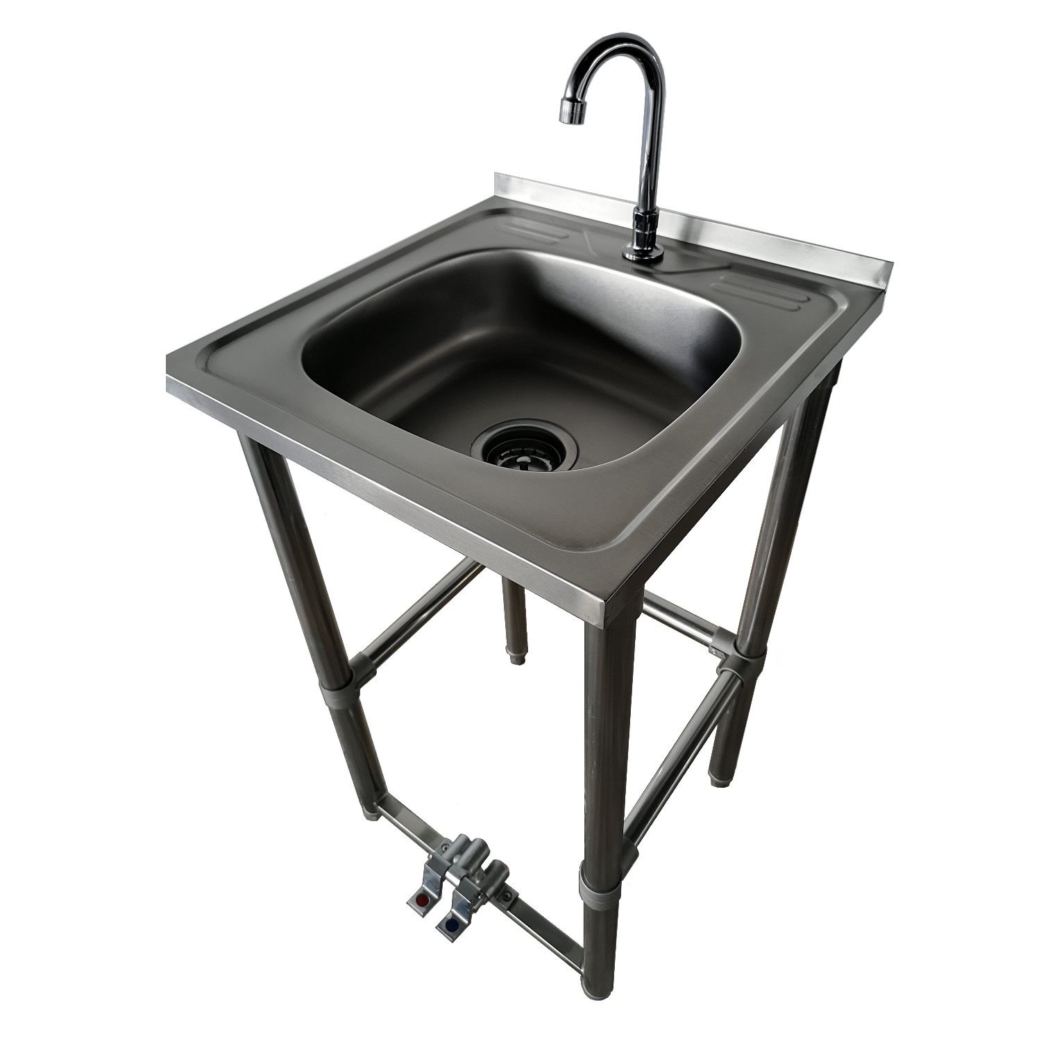 LAVAMANOS PROCHEF ACCION PEDAL INOX CON GRIFERIA ACERO - 1