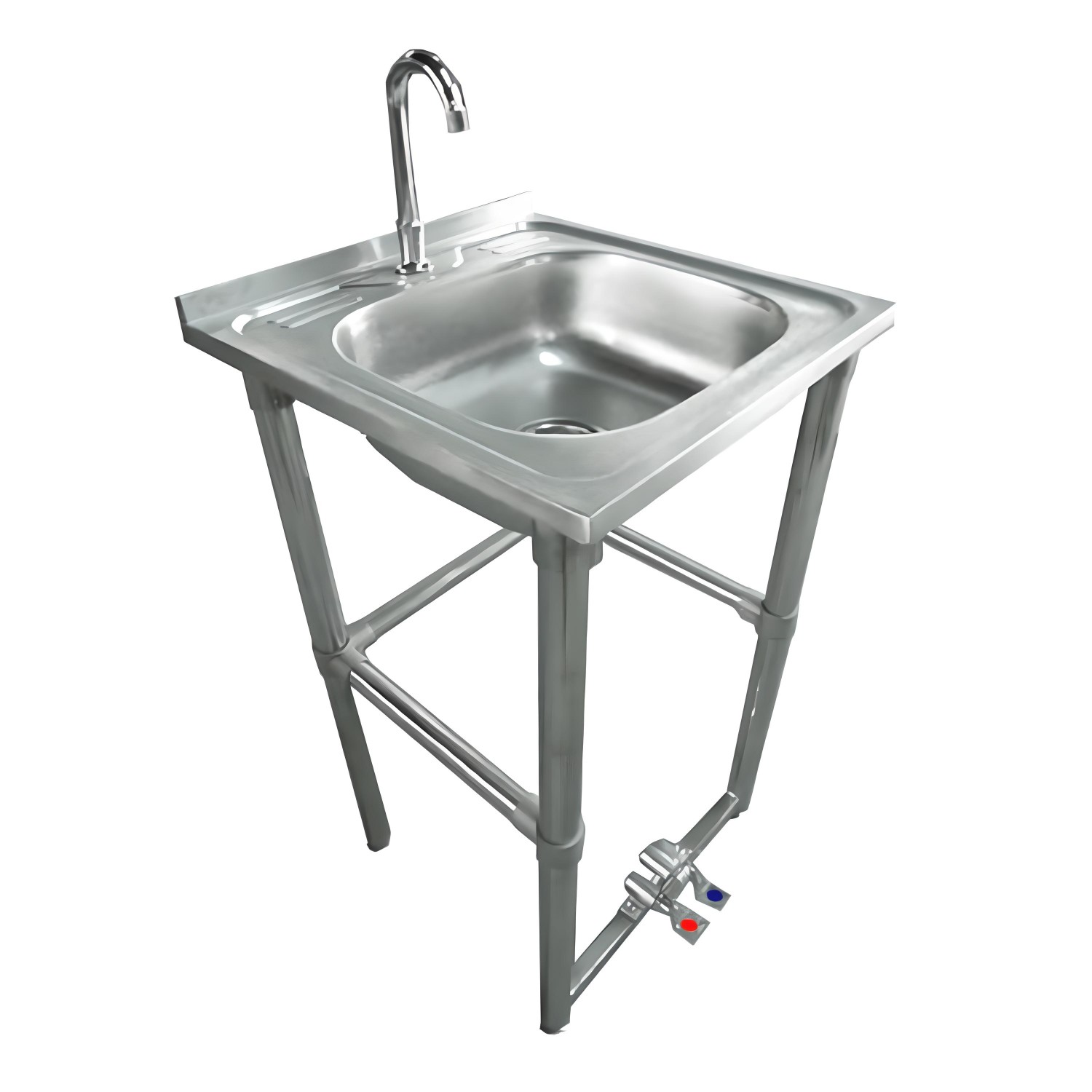 LAVAMANOS PROCHEF ACCION PEDAL INOX CON GRIFERIA ACERO - 2